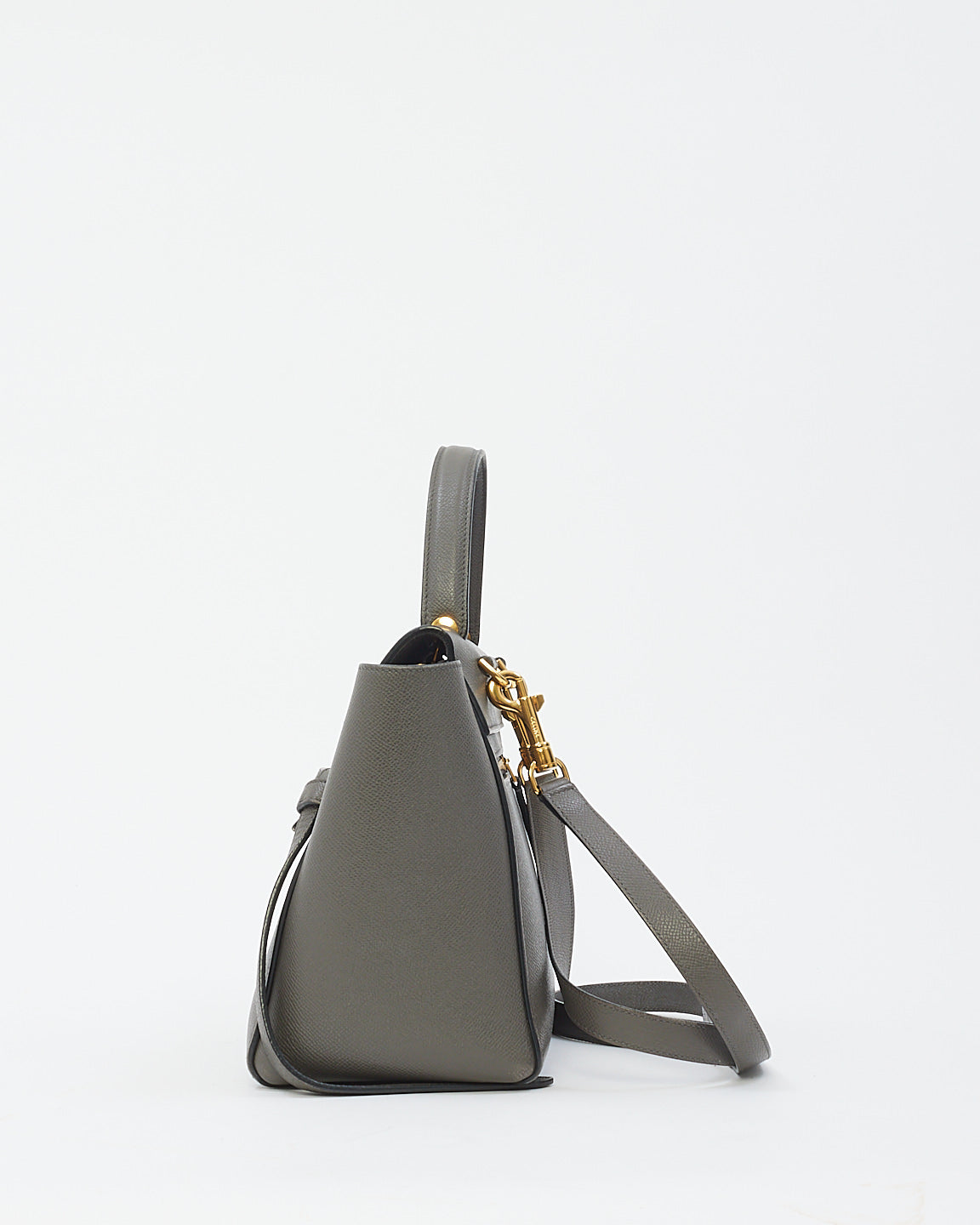 Celine Grey Grained Leather Mini Belt Bag