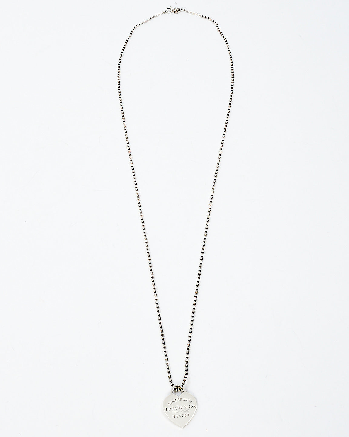 Tiffany 
Co. Silver Return to Tiffany Heart Lock Necklace