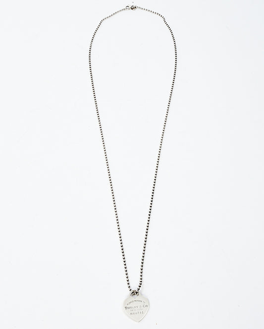 Tiffany 
Co. Silver Return to Tiffany Heart Lock Necklace