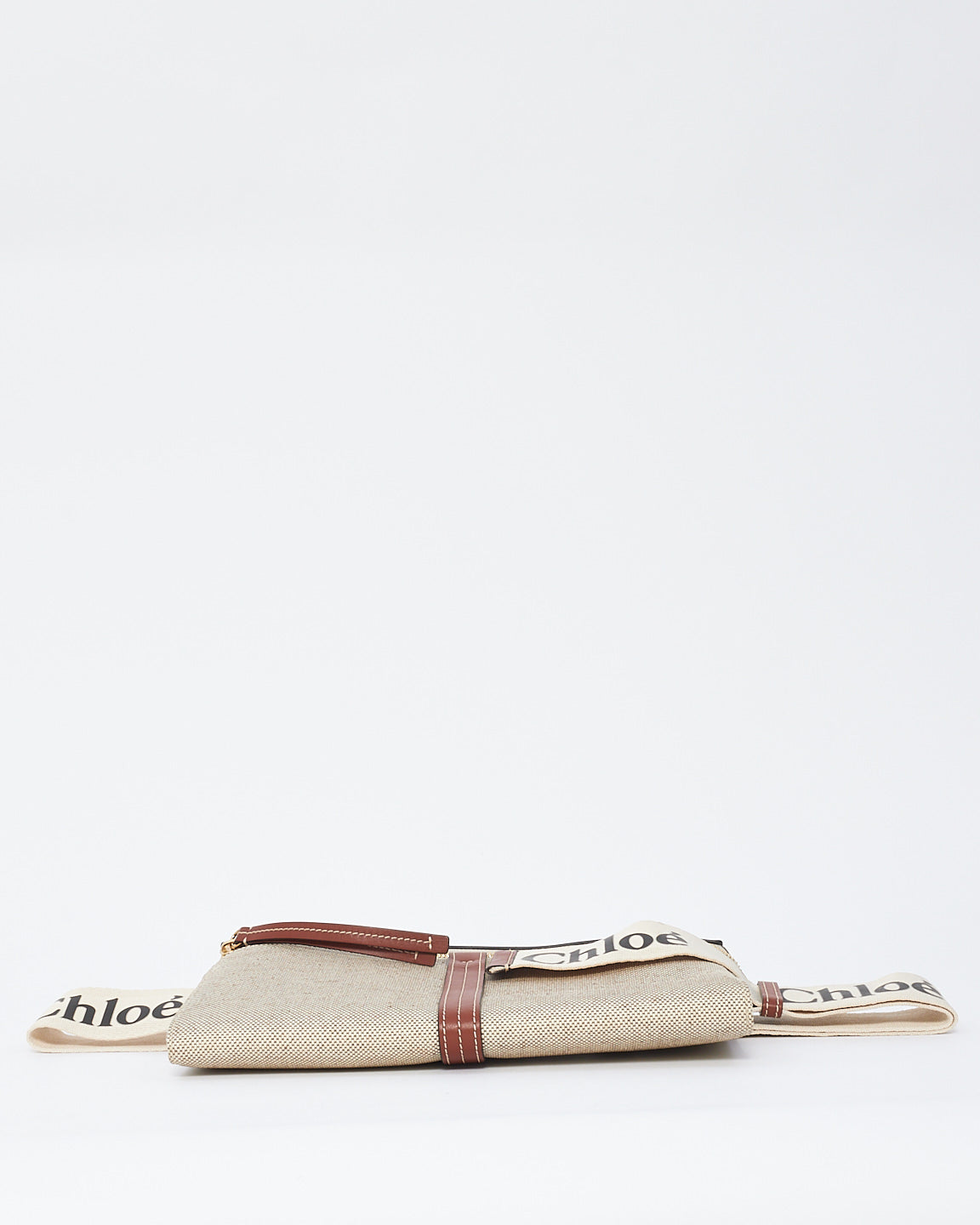 Chloé Beige Canvas Woody Belt Bag