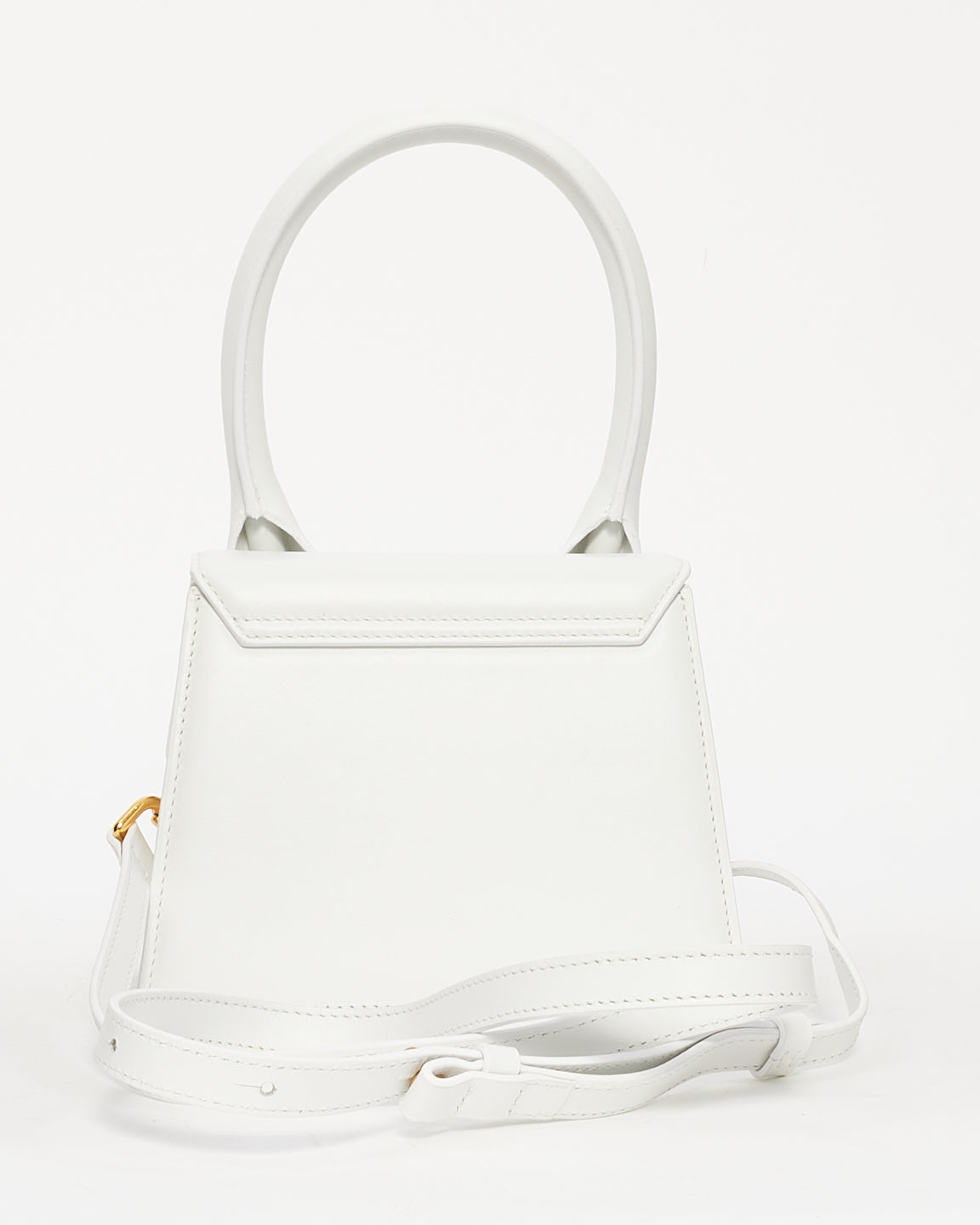 Jacquemus White Leather ‘Le Moyen Chiquito’ Bag