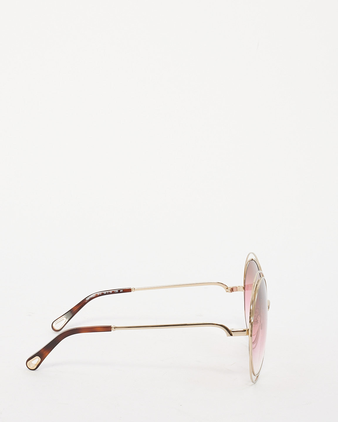 Chloé Lunettes de soleil à monture ronde en métal argenté CE114SD