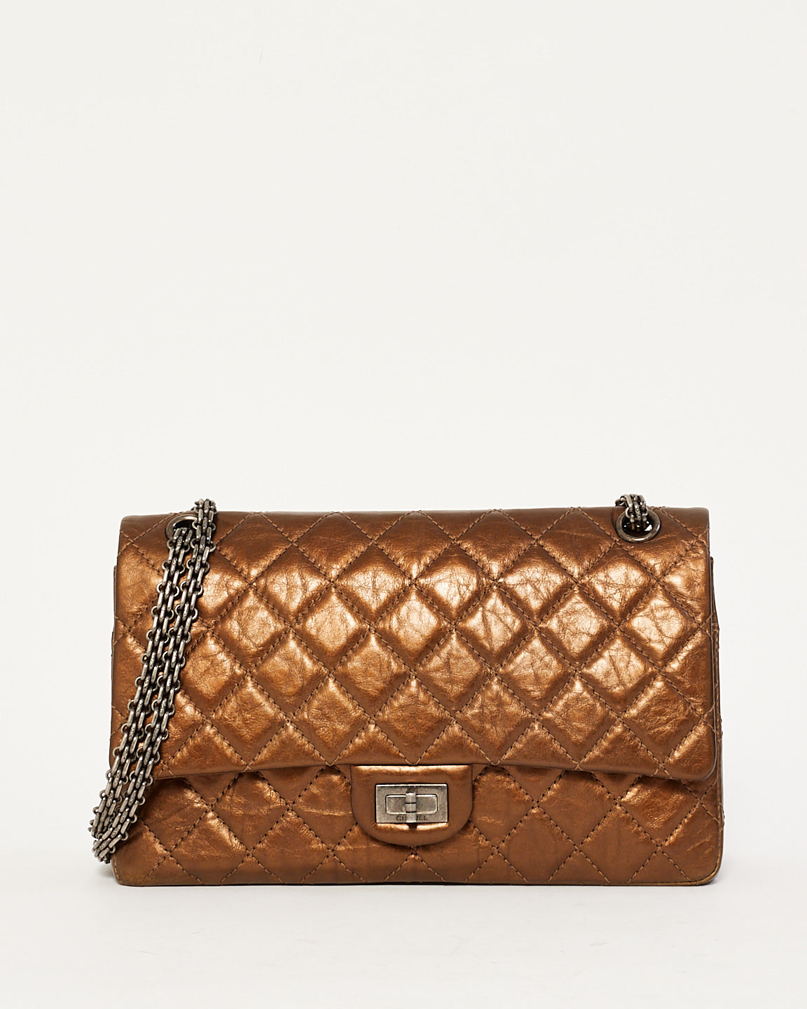 Chanel Bronze Aged Leather 226 Reissue Double Flap Bag