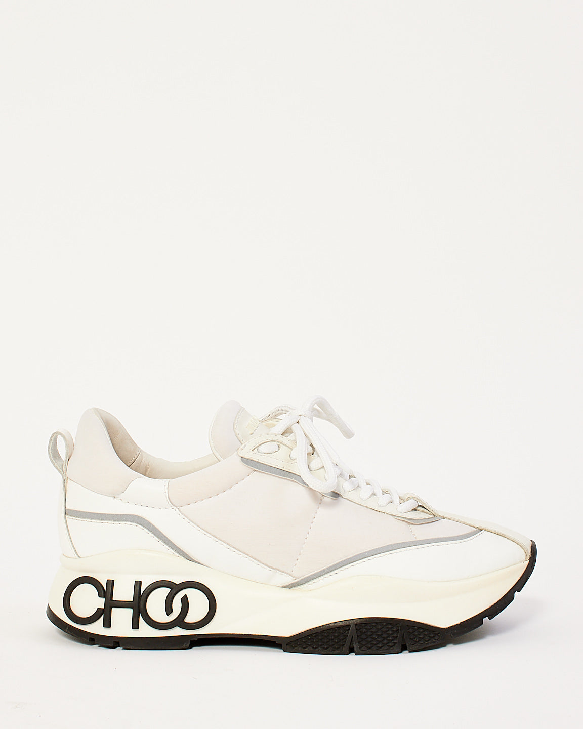 Jimmy Choo White Leather Raine Sneaker - 38