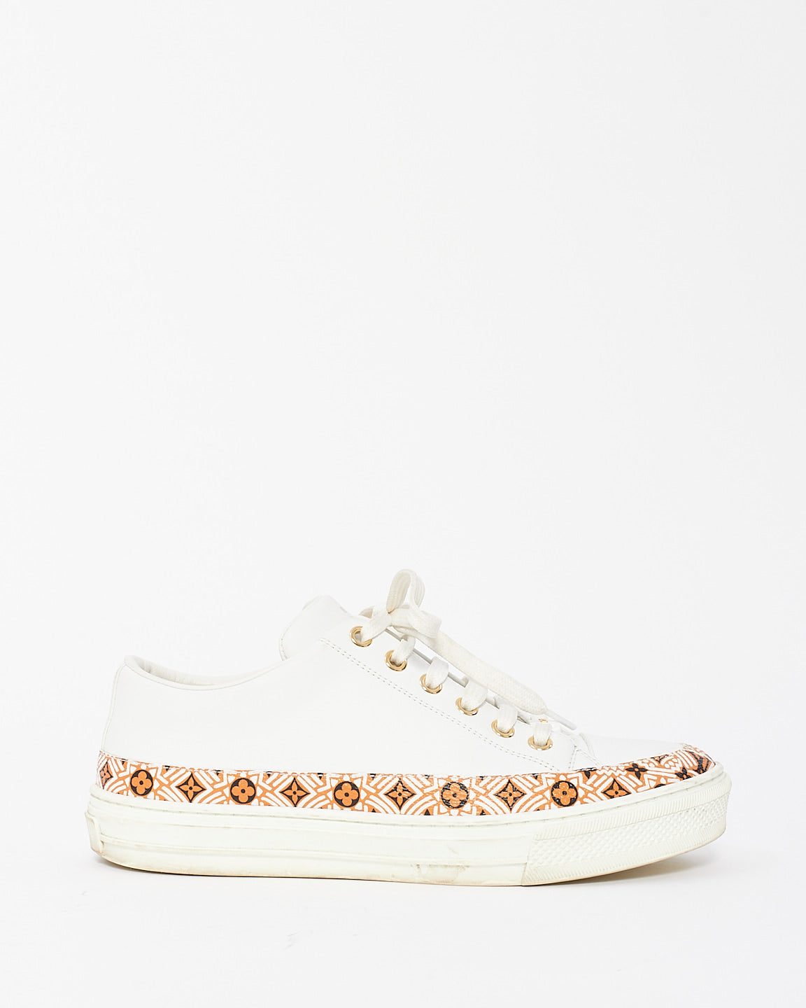 Louis Vuitton White Leather Stellar Low Top Sneakers - 36