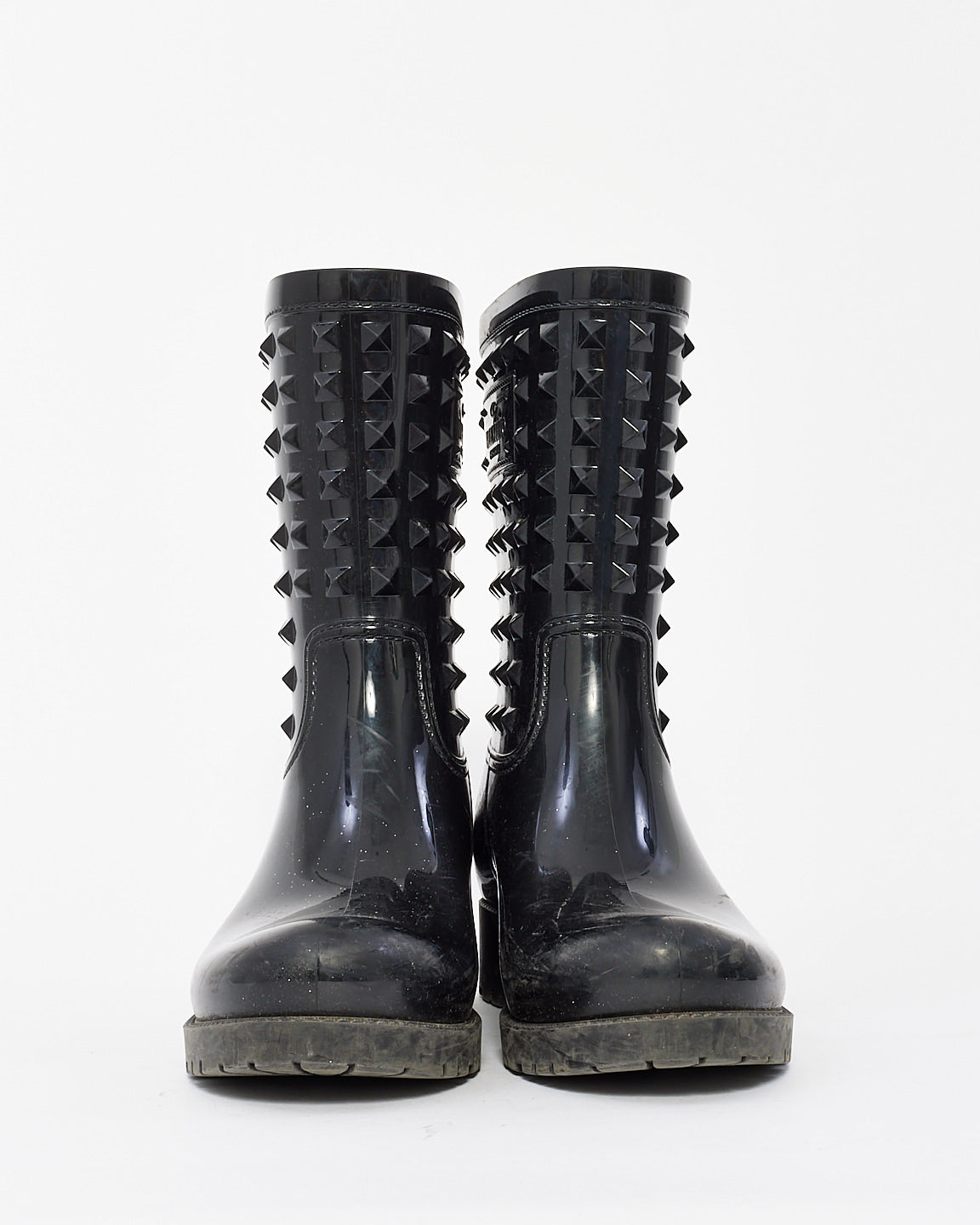 Bottes de pluie Rockstud en caoutchouc noir Valentino - 38