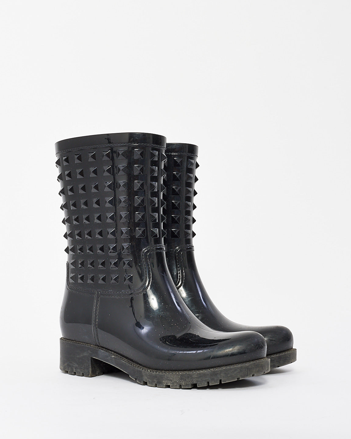 Bottes de pluie Rockstud en caoutchouc noir Valentino - 38