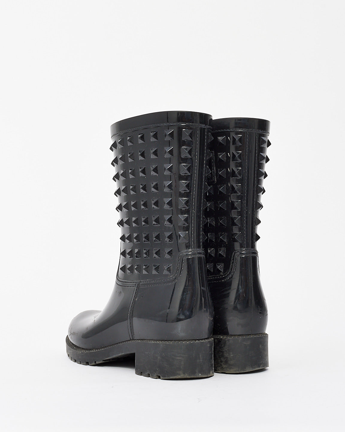 Bottes de pluie Rockstud en caoutchouc noir Valentino - 38