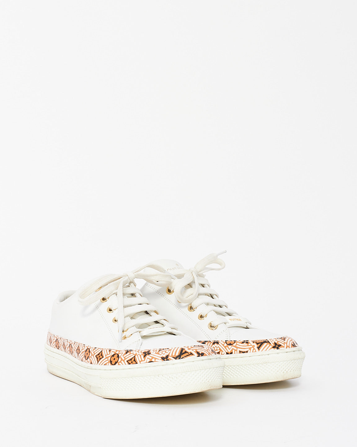 Louis Vuitton White Leather Stellar Low Top Sneakers - 36