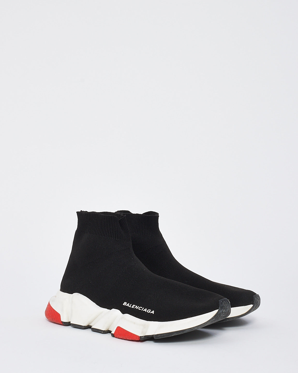 Balenciaga Black Knit Speed Sneakers - 40