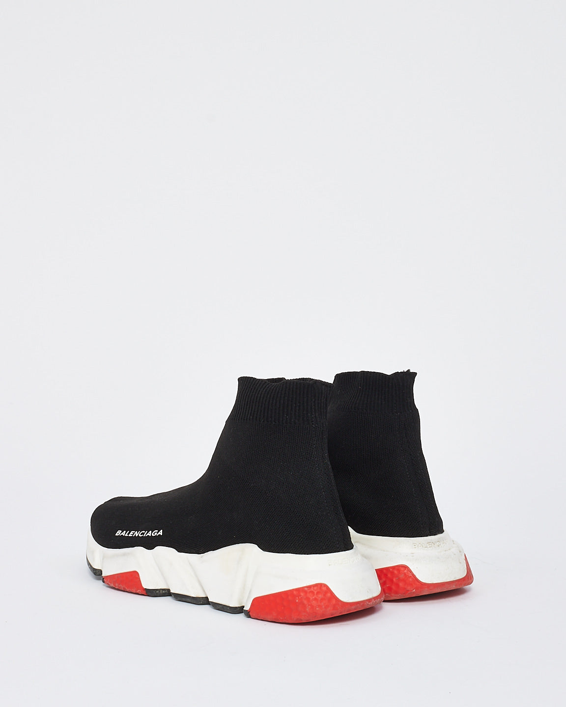 Balenciaga Black Knit Speed Sneakers - 40