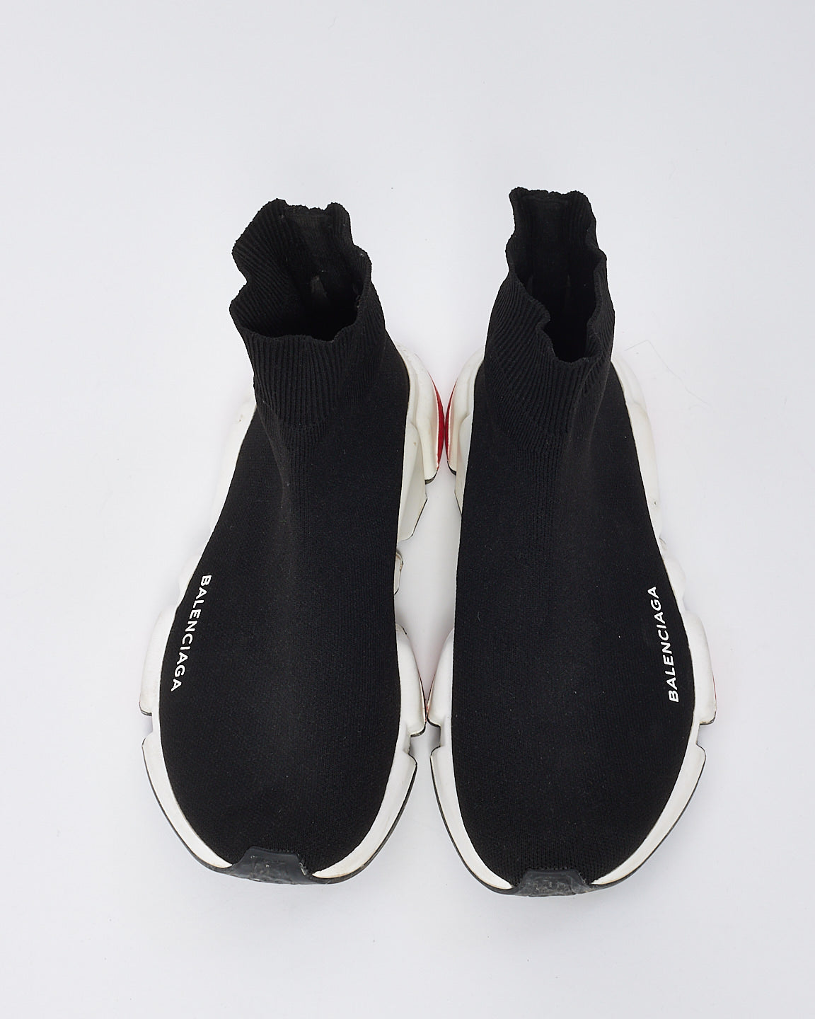 Balenciaga Black Knit Speed Sneakers - 40