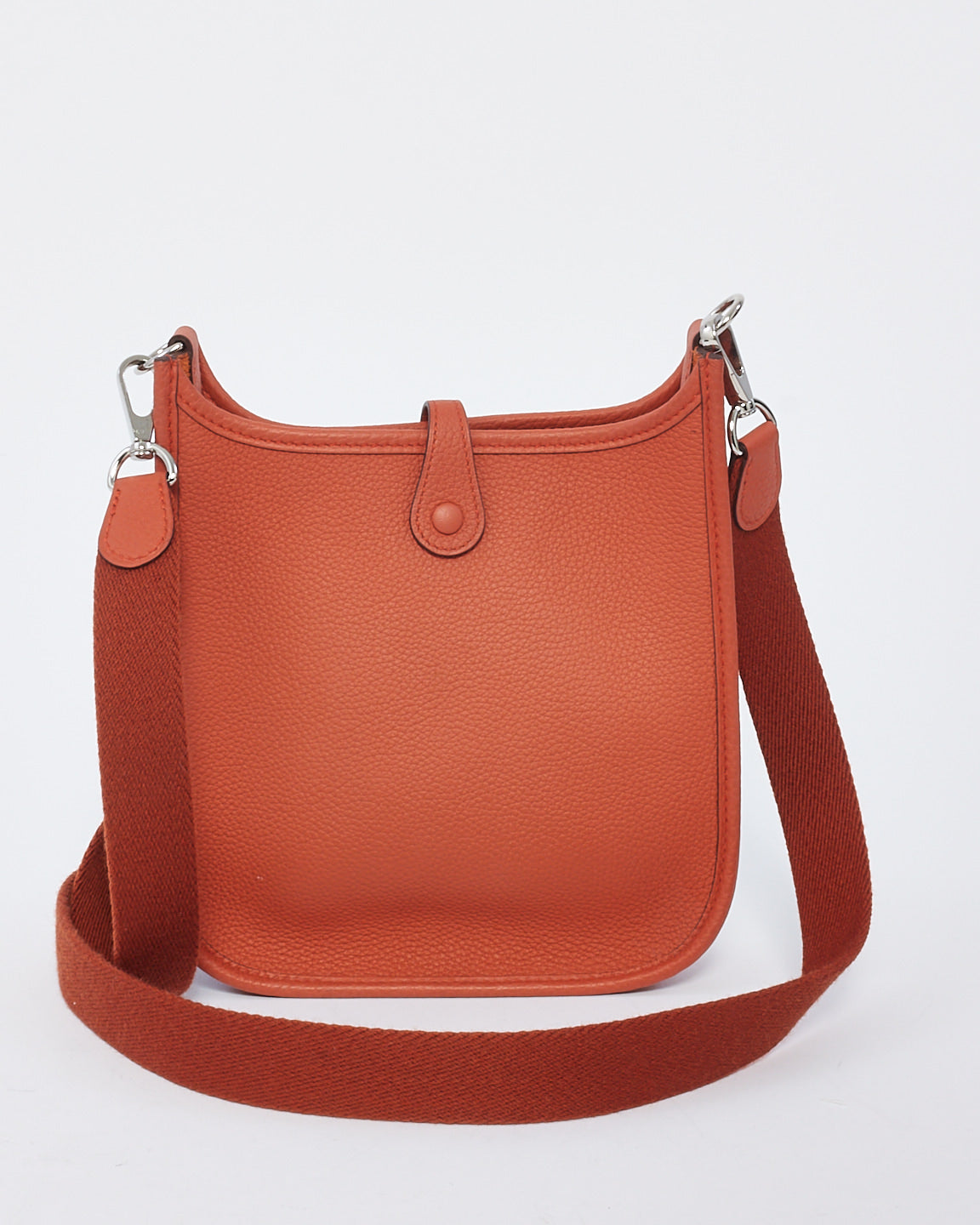 Hermès Burnt Orange Clemence Leather Evelyne TPM Bag