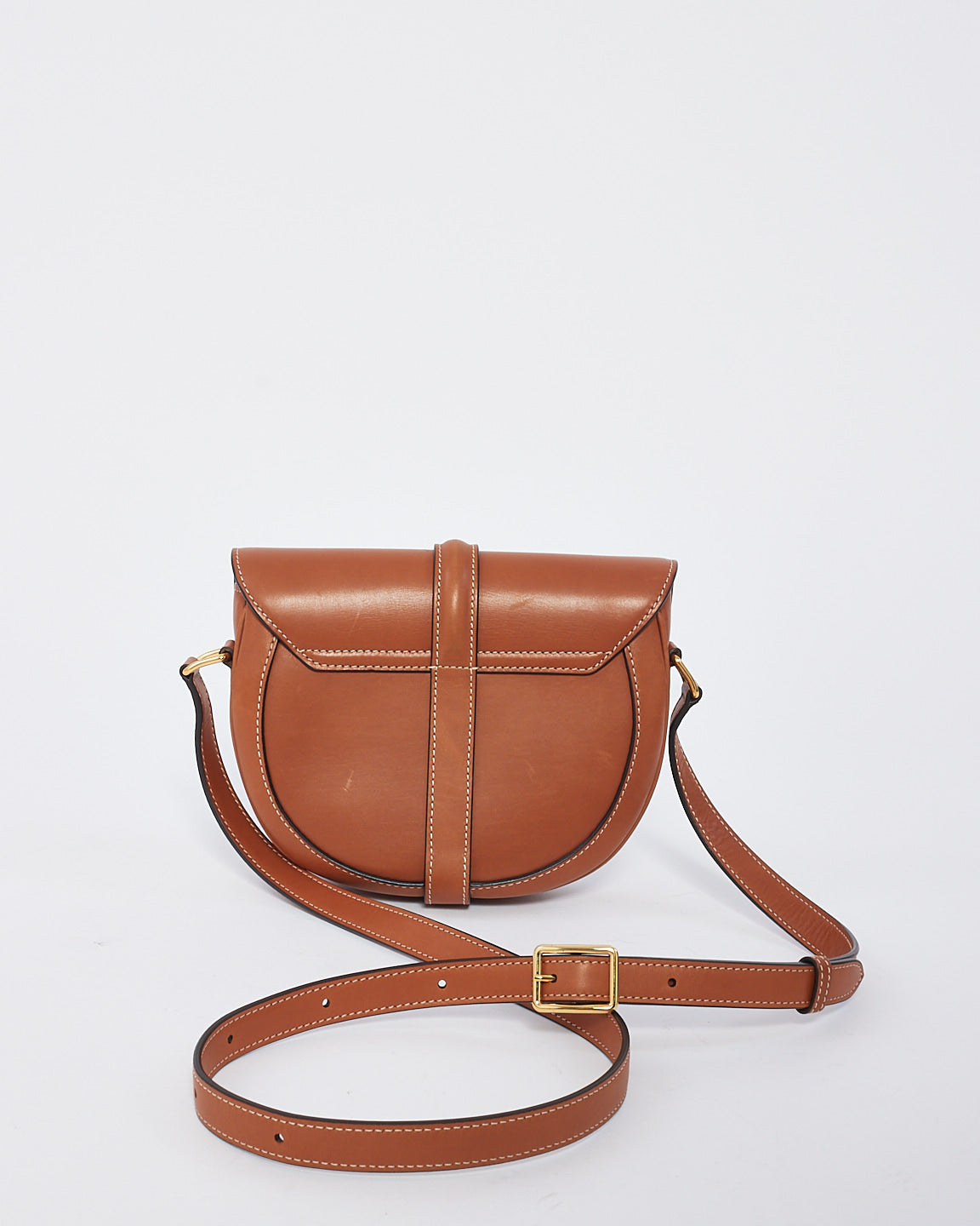 Celine Tan Leather Small Besace 16 Shoulder Bag