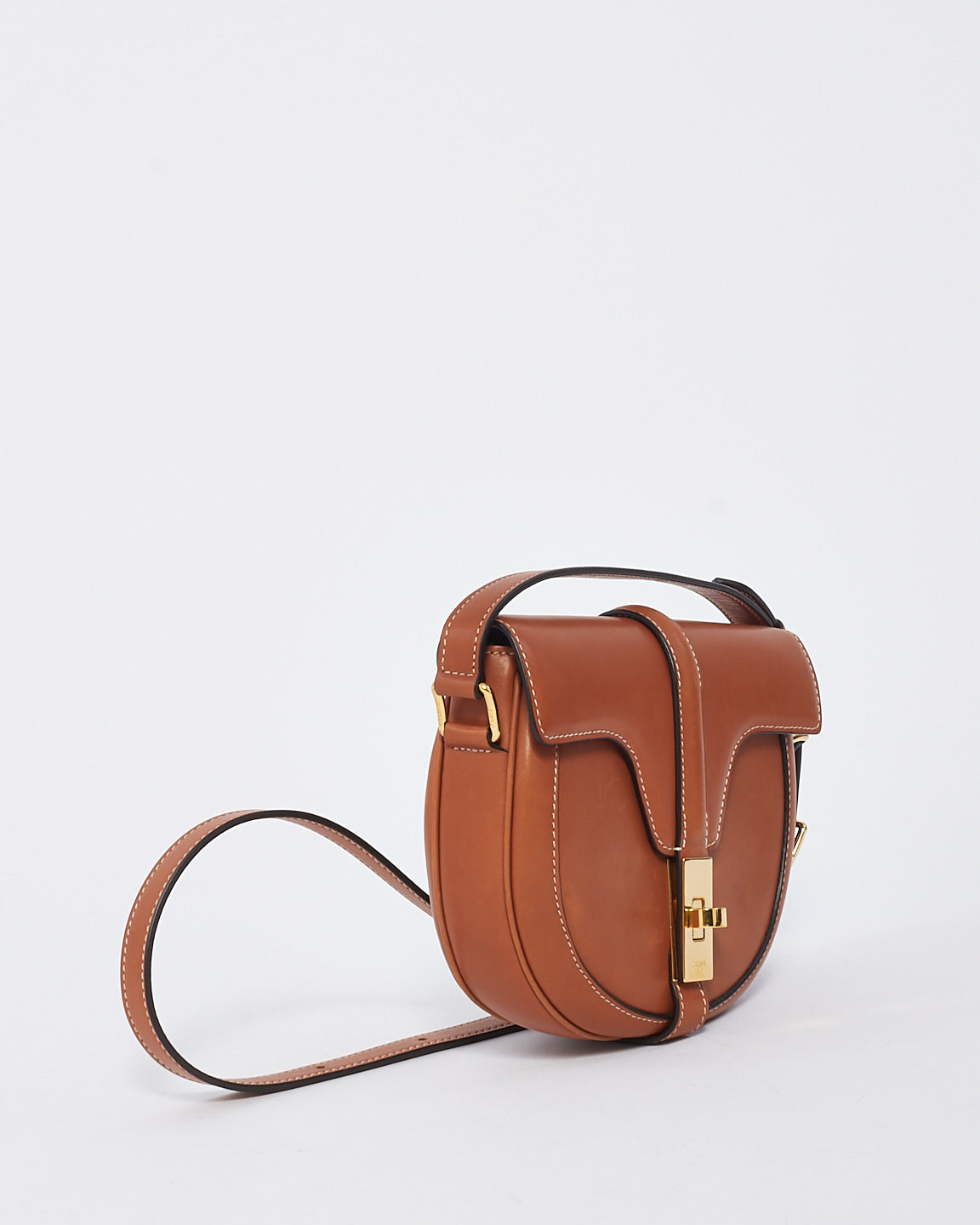 Celine Tan Leather Small Besace 16 Shoulder Bag