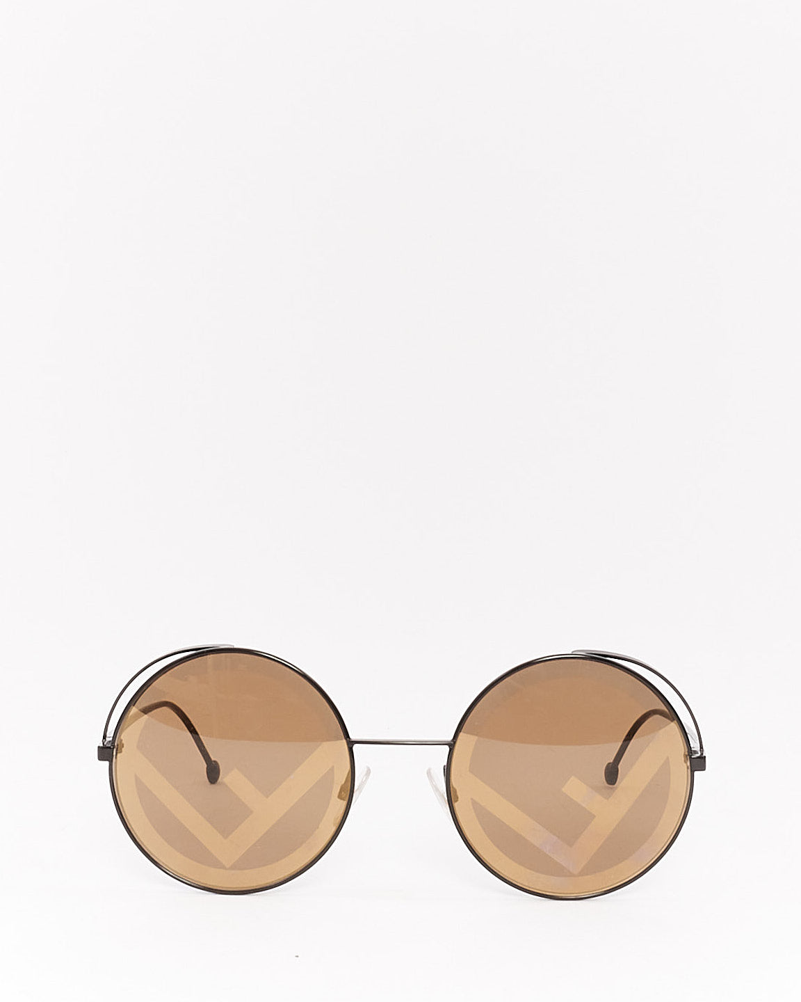 Fendi Black Gradient FF 0343/S Round Zucca Lens Sunglasses