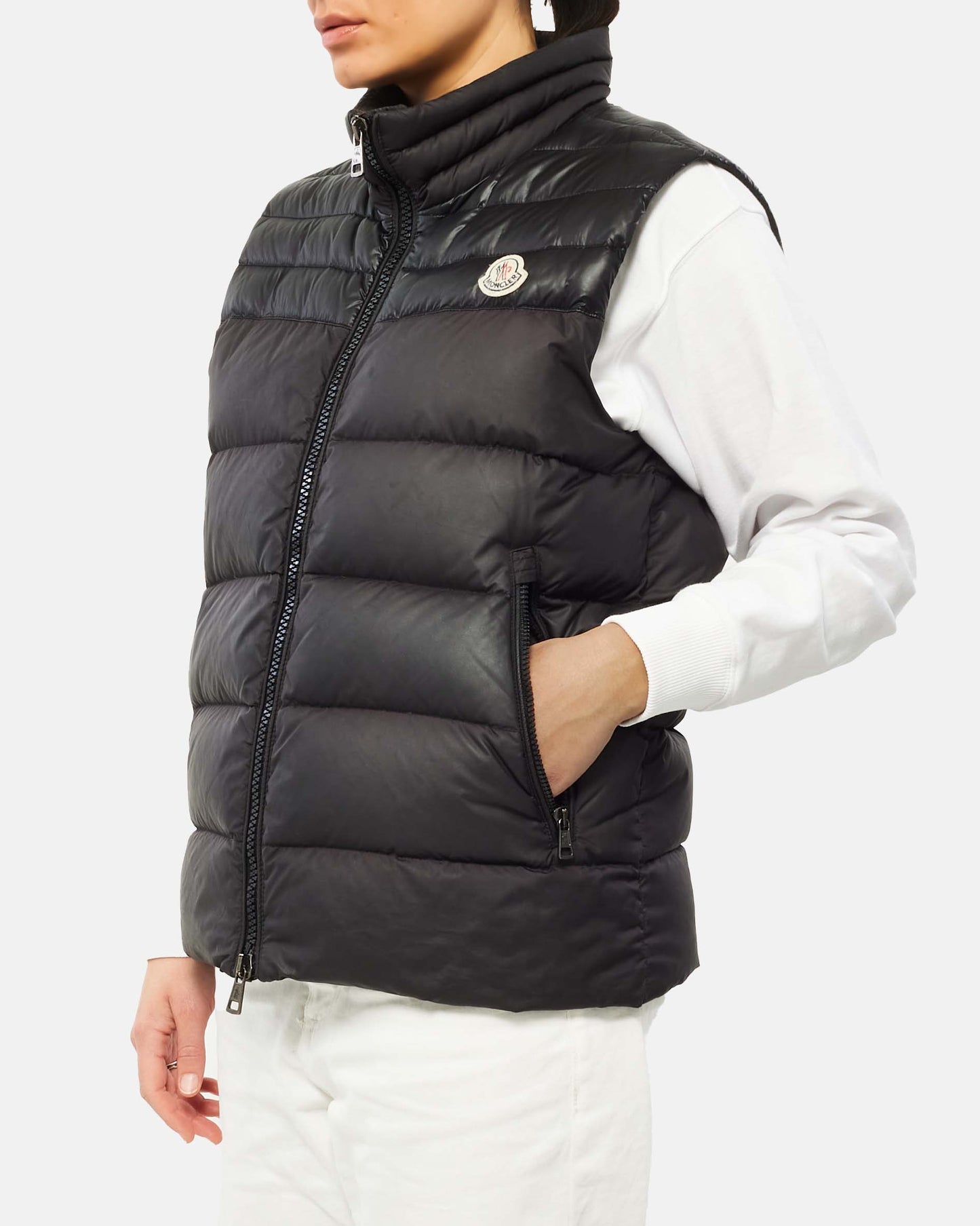 Moncler Black Nylon Puffer Vest - 2