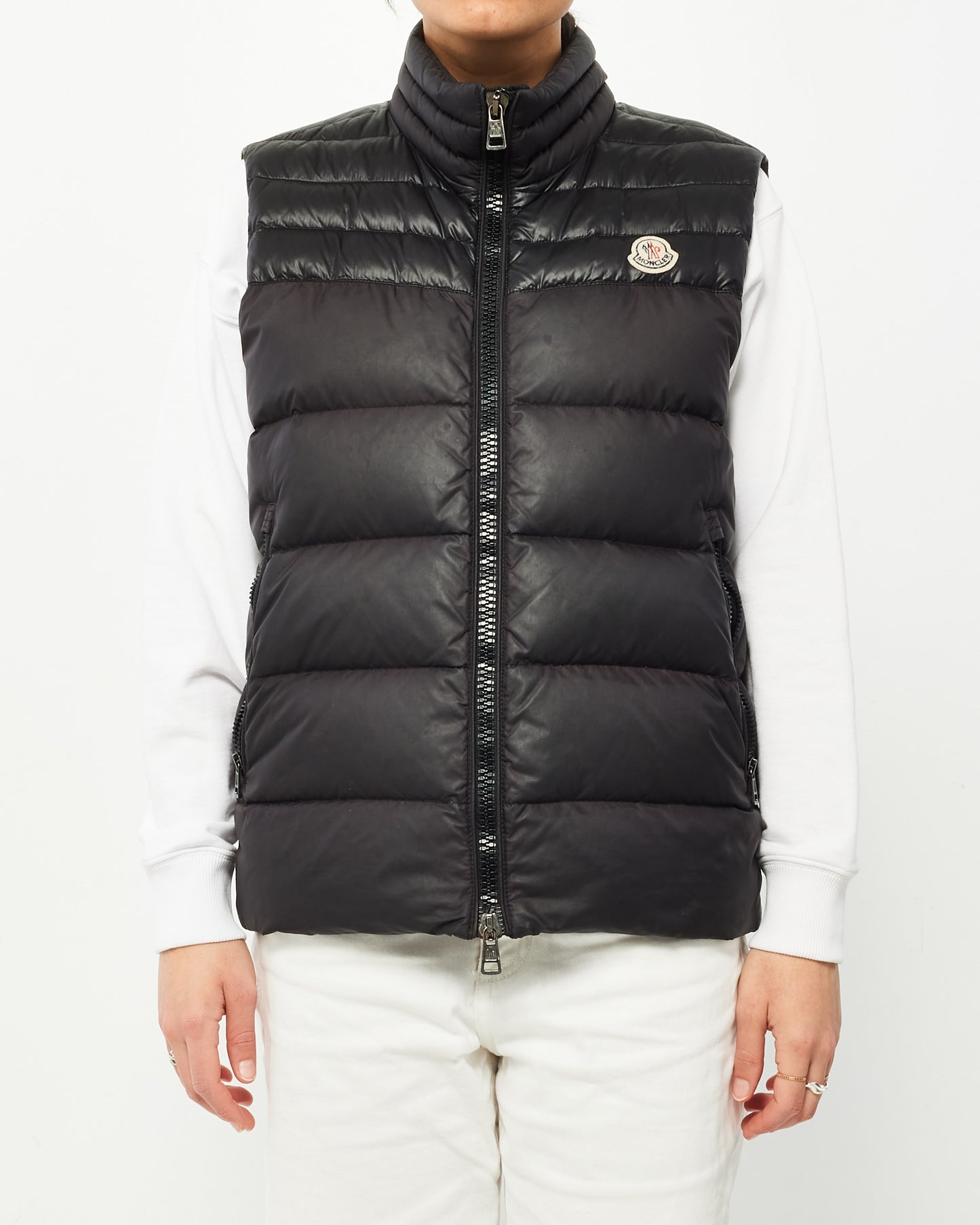 Moncler Black Nylon Puffer Vest - 2