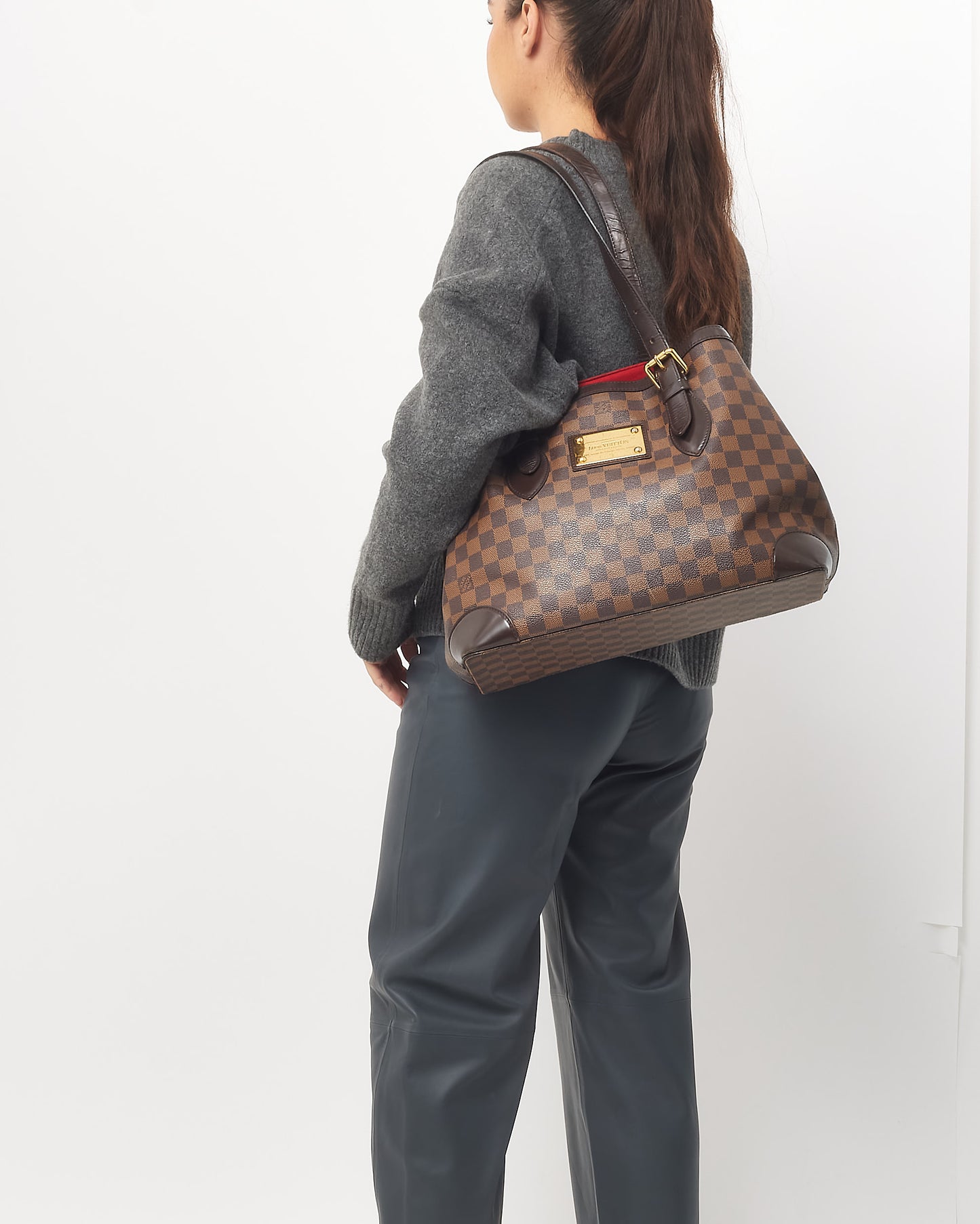 Louis Vuitton Damier Ebene Coated Canvas Hampstead Shoulder Bag