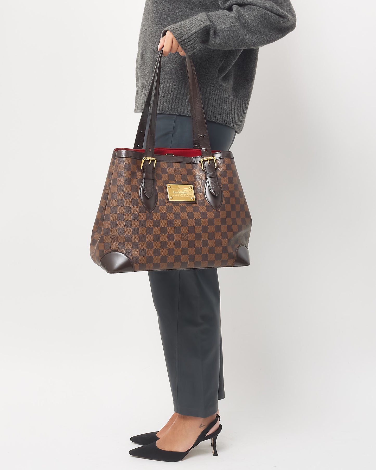 Louis Vuitton Damier Ebene Coated Canvas Hampstead Shoulder Bag