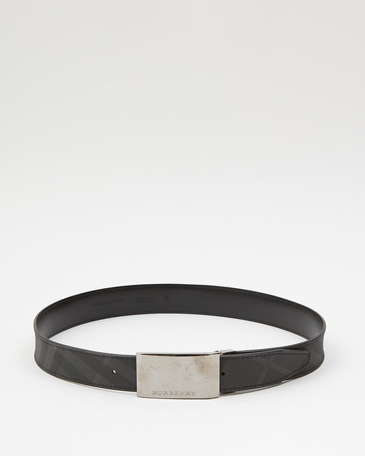 Burberry Grey Nova Check Coated Canvas Belt - 85/34