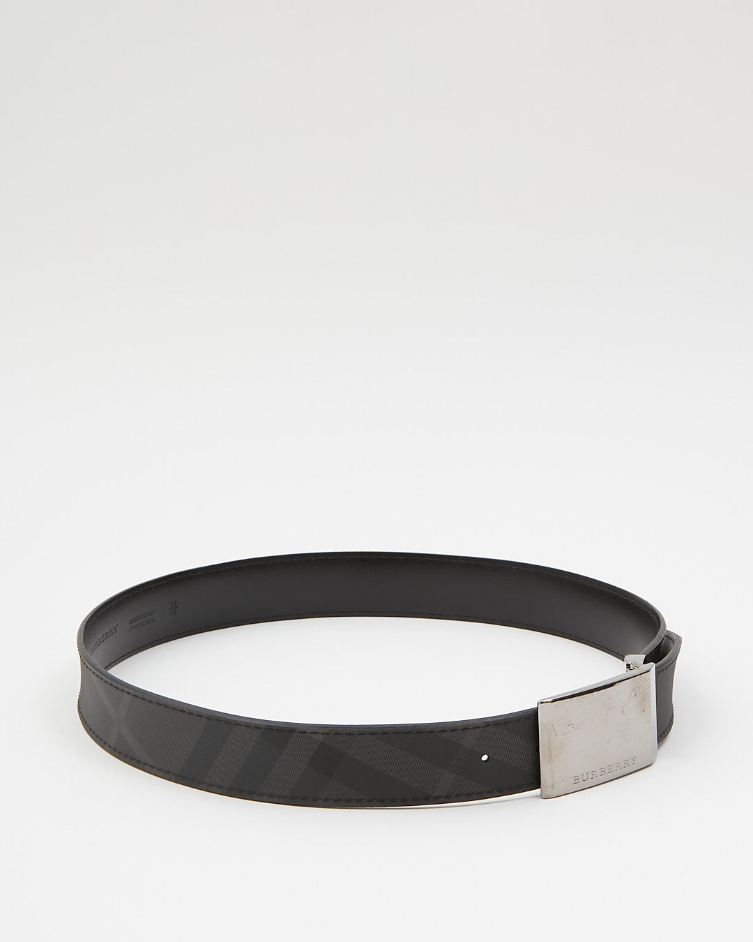 Burberry Grey Nova Check Coated Canvas Belt - 85/34