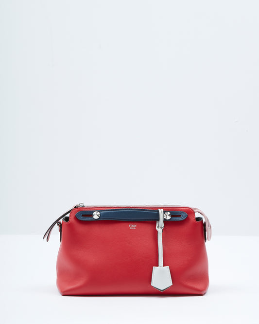 Fendi Sac By The Way moyen en cuir rouge/rose/bleu