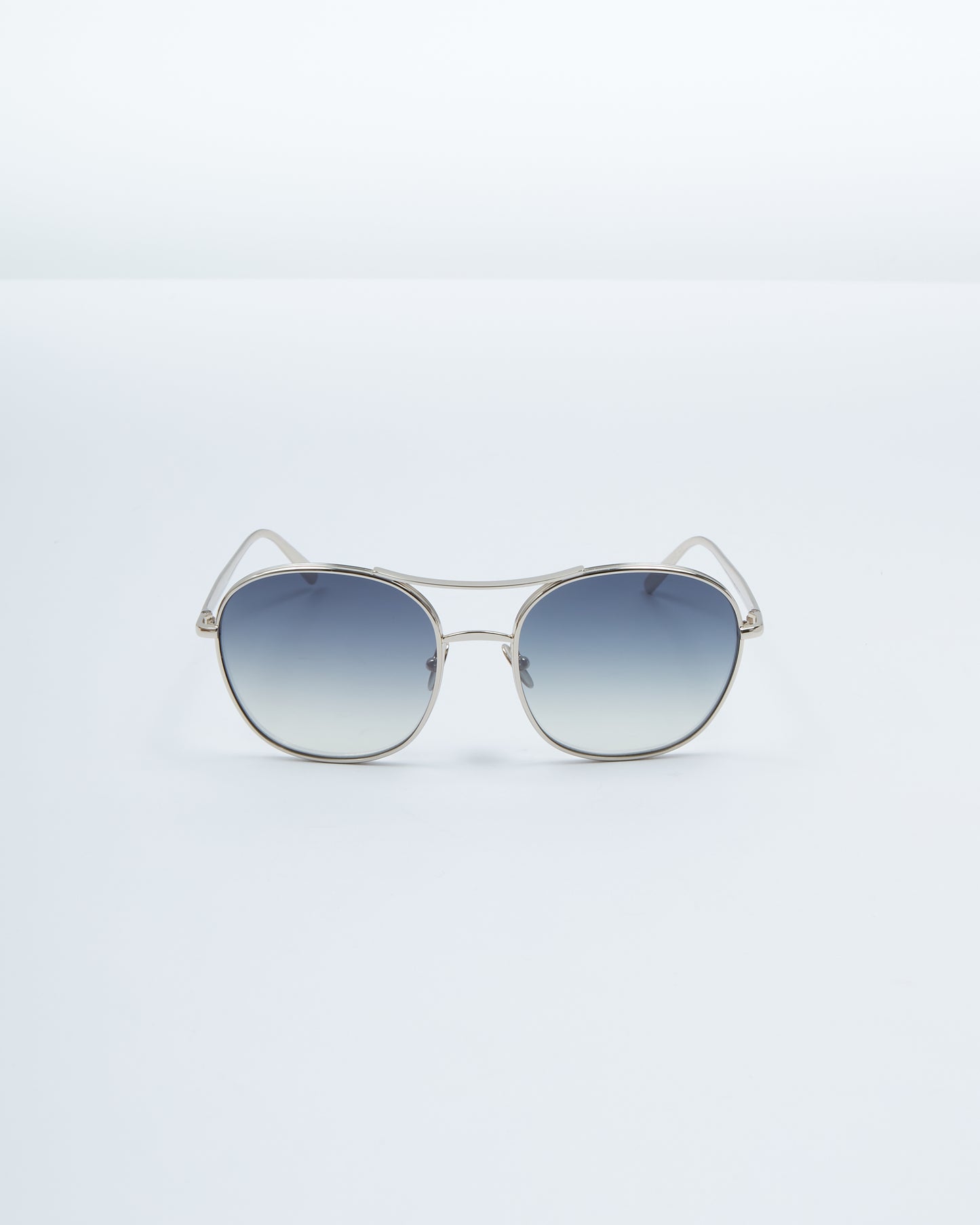 Chloe Blue Tint Rounded Lense Silver Frame CE137S Sunglasses