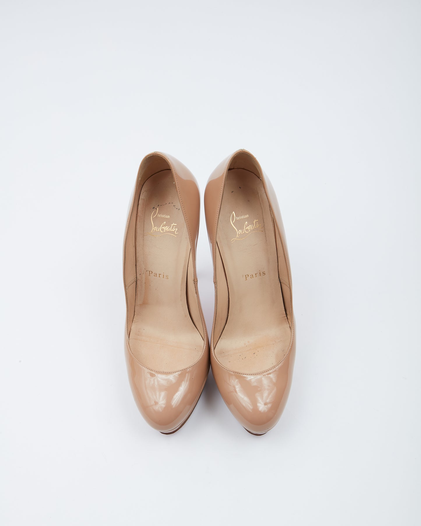 Louboutin Nude Bianca Platform Pumps - 39