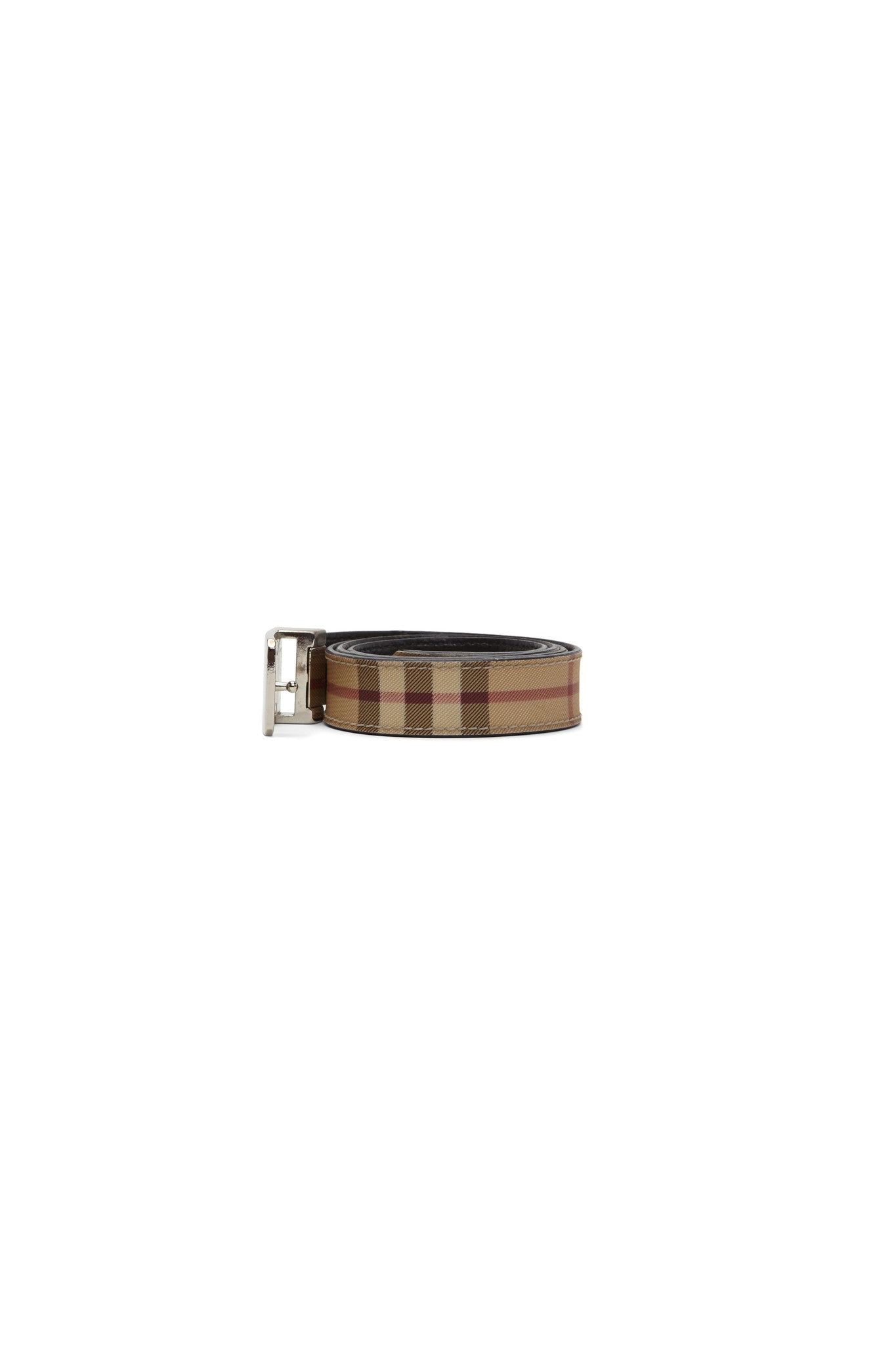 Burberry Beige Nova Check Coated Canvas Belt - 40/100