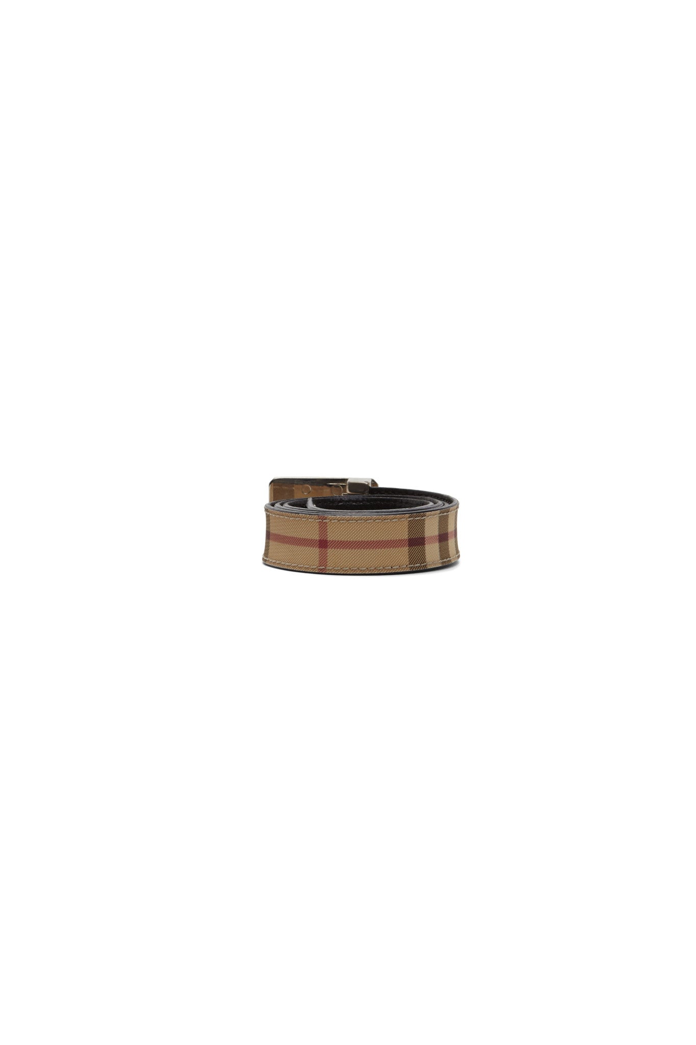 Burberry Beige Nova Check Coated Canvas Belt - 40/100