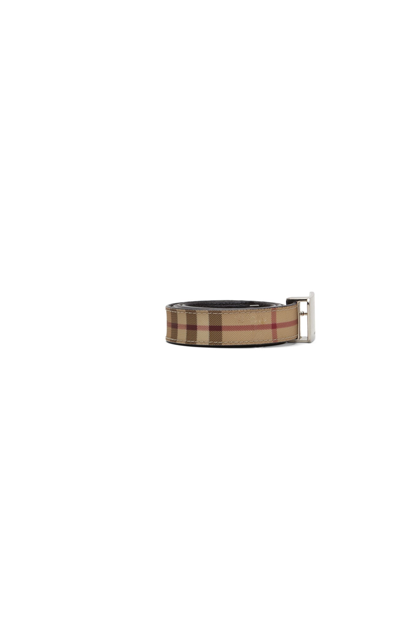 Burberry Beige Nova Check Coated Canvas Belt - 40/100