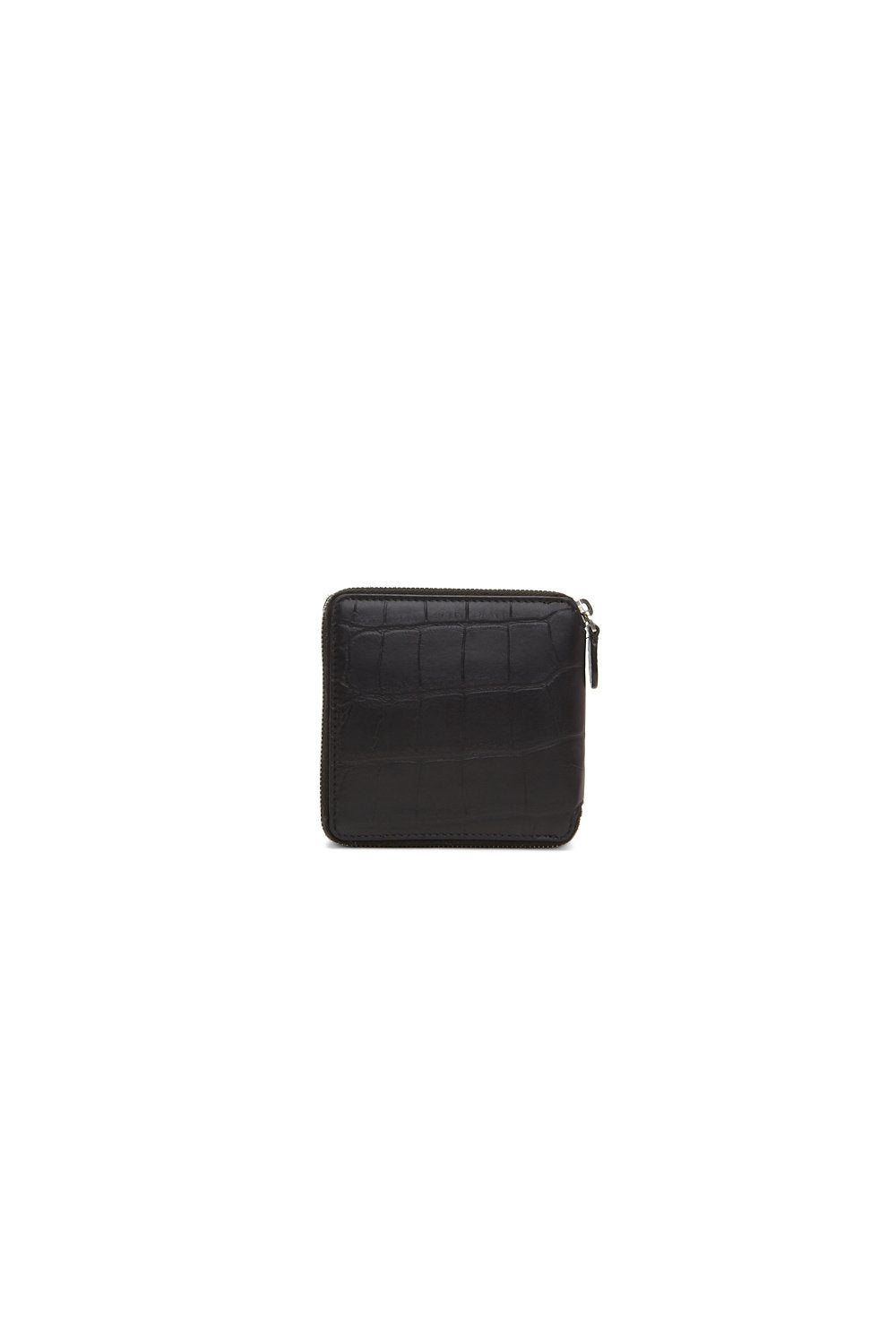 Balenciaga Black Croc Embosses Leather Ville Square Wallet