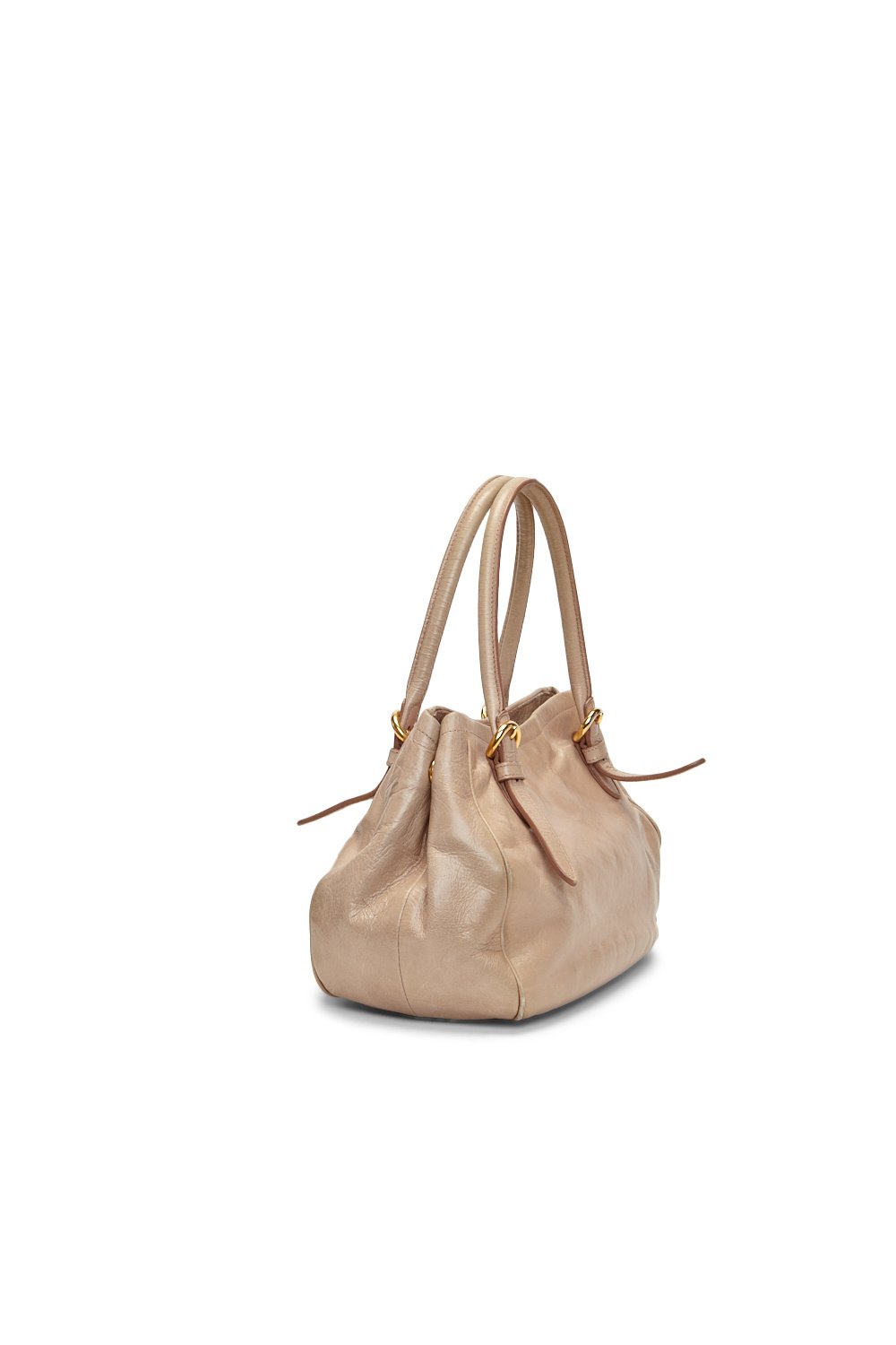 Miu Miu Nude Vitello Shine 1095 Convertible Tote