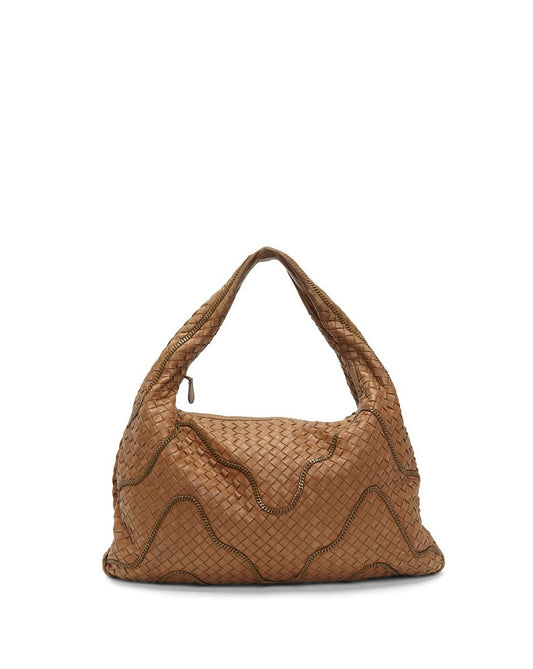 Bottega Veneta Brown Medium Chain Link Hobo Shoulder Bag