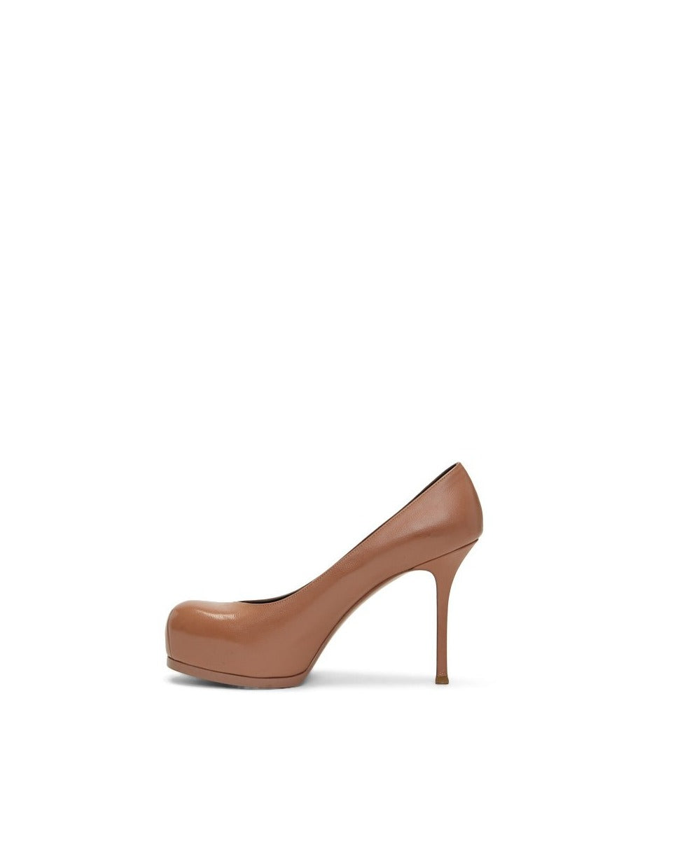 Escarpins hommage en cuir beige Saint Laurent - 41