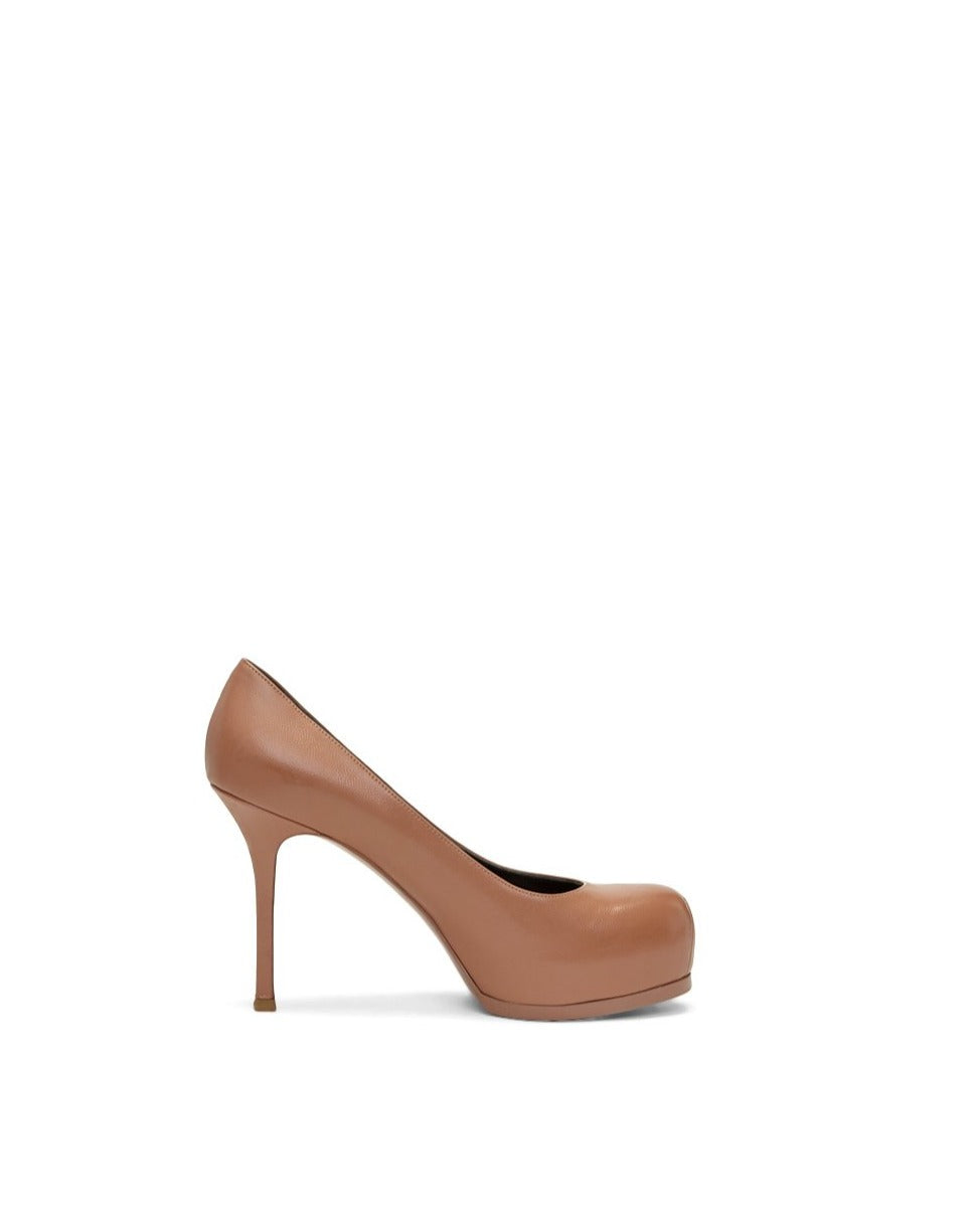 Escarpins hommage en cuir beige Saint Laurent - 41