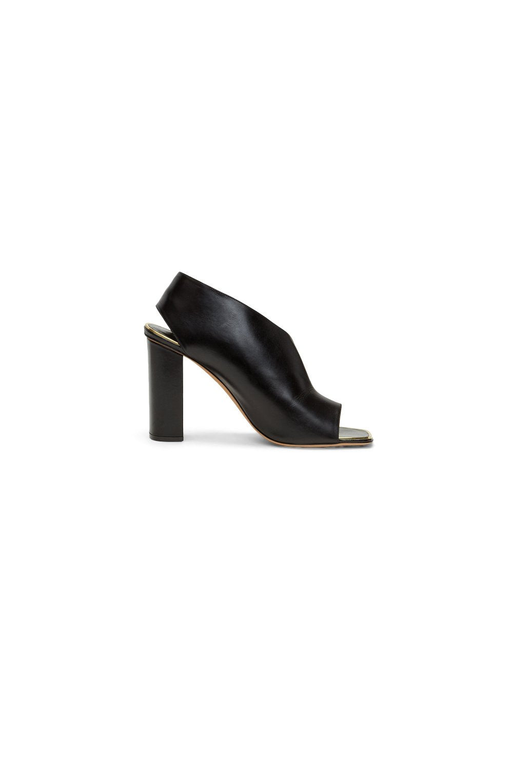 Celine Black Leather Asymmetrical Sandal 100mm - 40