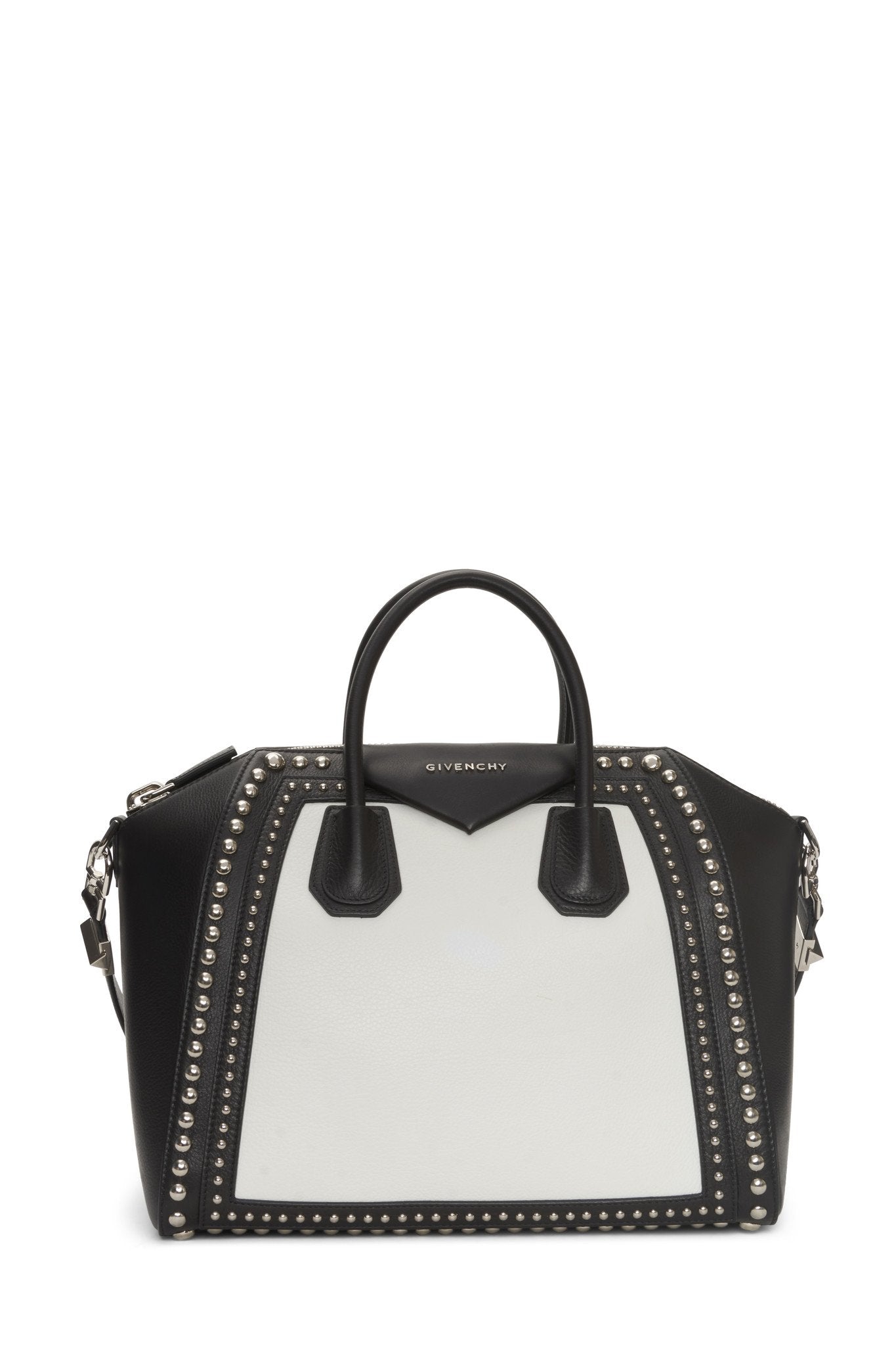 Givenchy Black and White Medium Studded Antigona