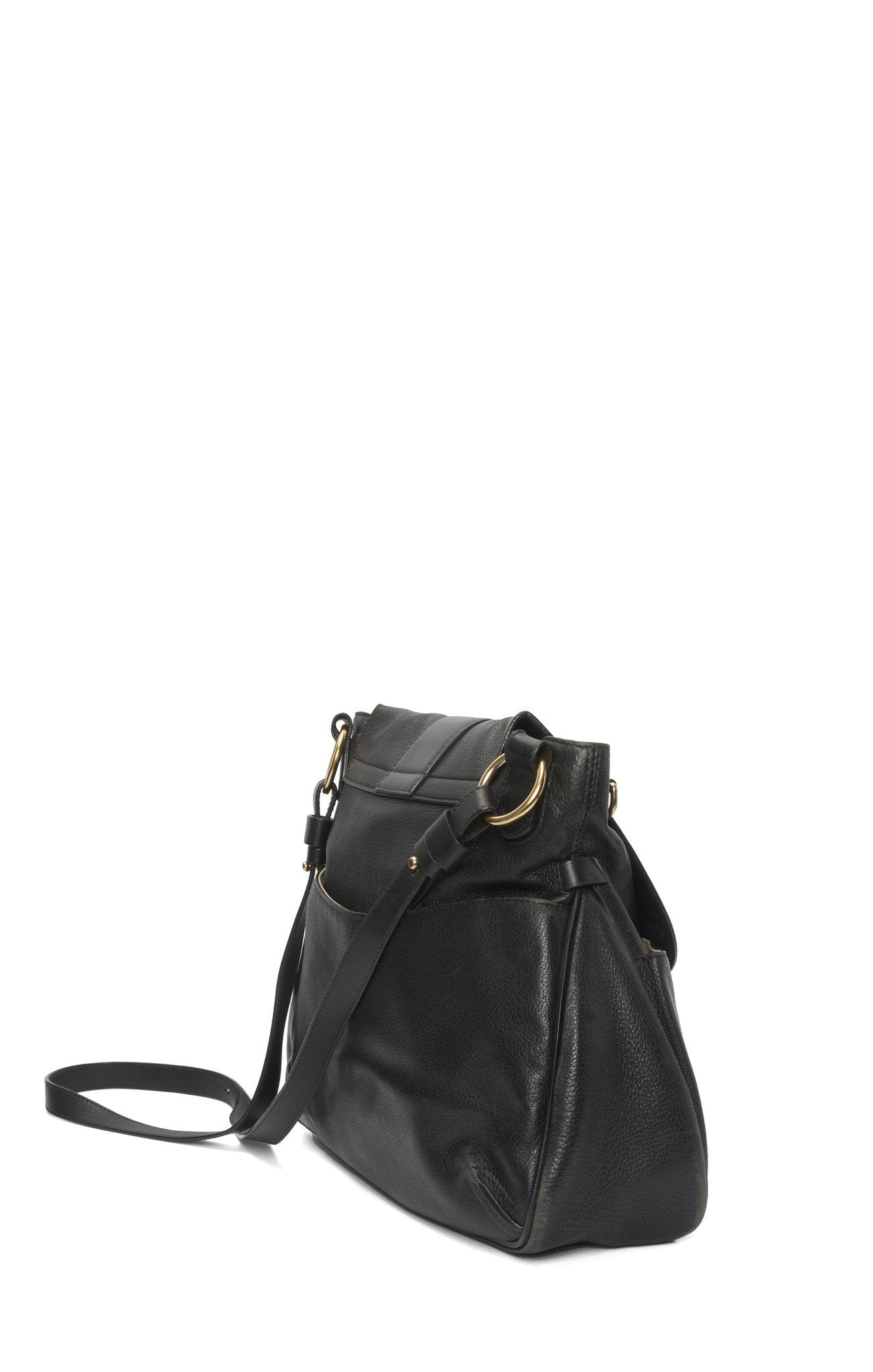 Chloé Black Leather Medium Lexa Shoulder Bag