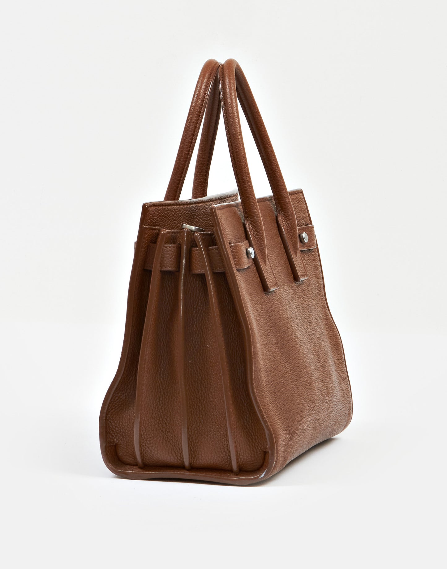 Saint Laurent Brown Grained Leather Baby Sac de Jour