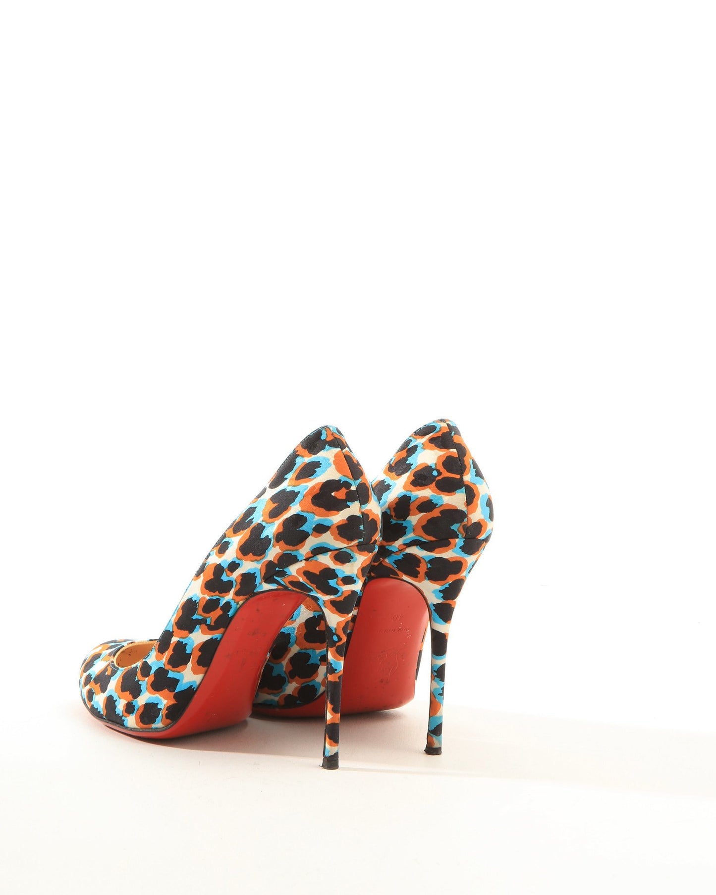 Christian Louboutin Blue Fifi Léopard Print Heels - 40