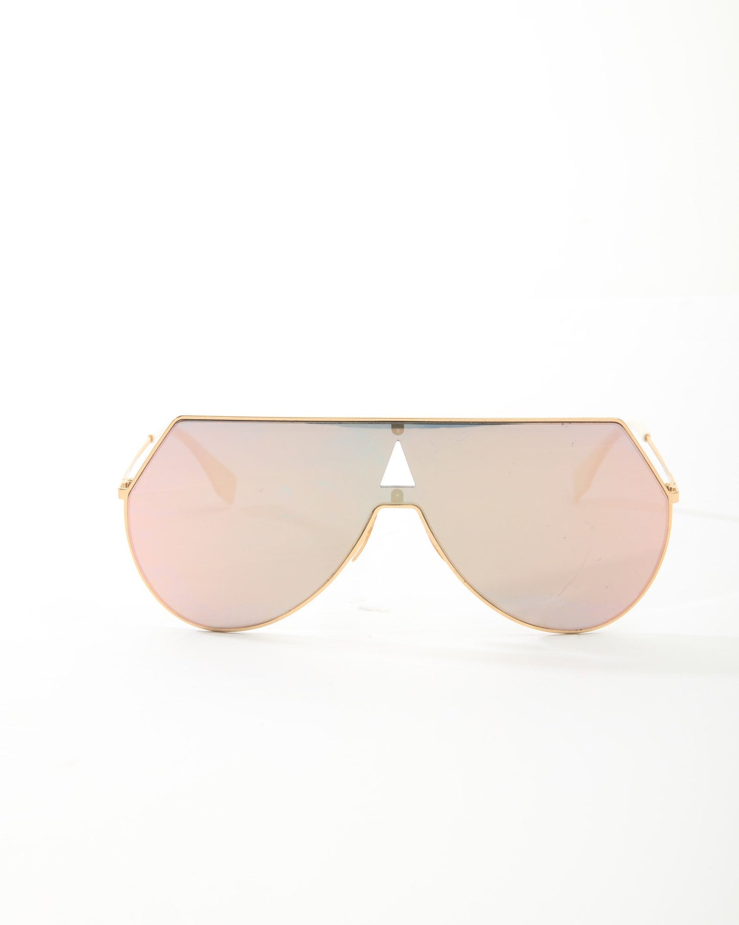 Fendi Gold Lense 99mm Eyeline FF0193 Aviator Sunglasses