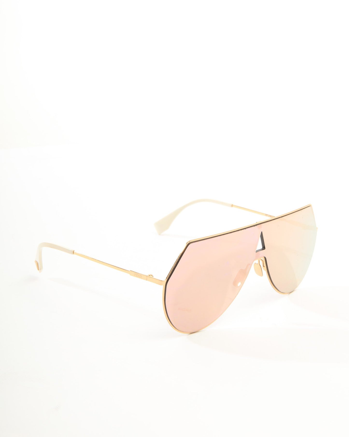 Fendi Gold Lense 99mm Eyeline FF0193 Aviator Sunglasses