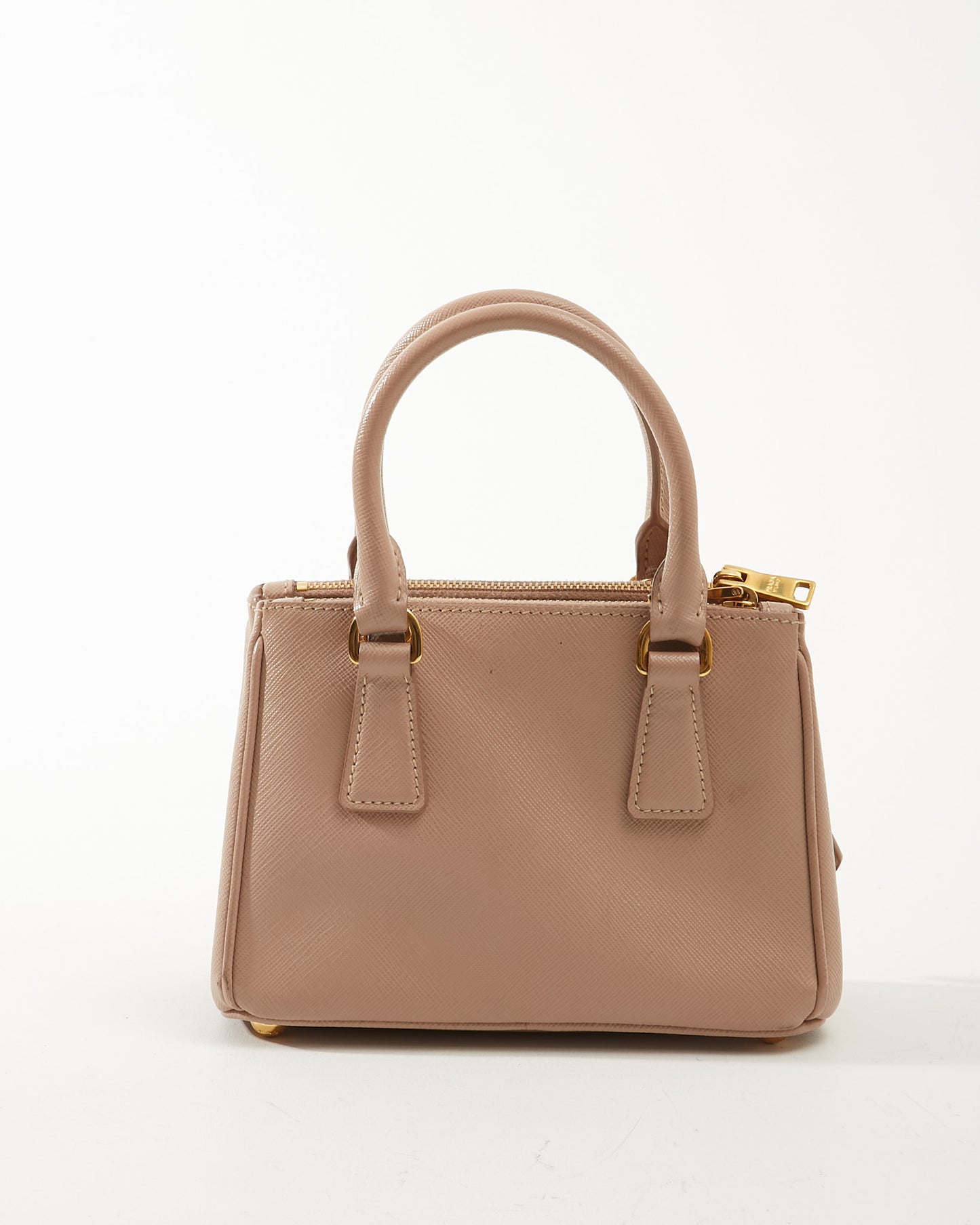 Prada Powder Pink Saffiano Leather Micro Galleria Bag