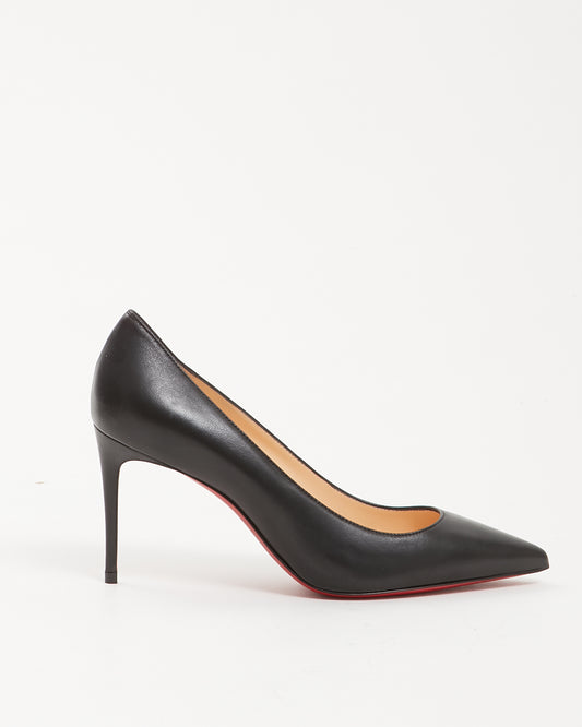 Louboutin Black Nappa Leather Kate 85 Heel - 35.5