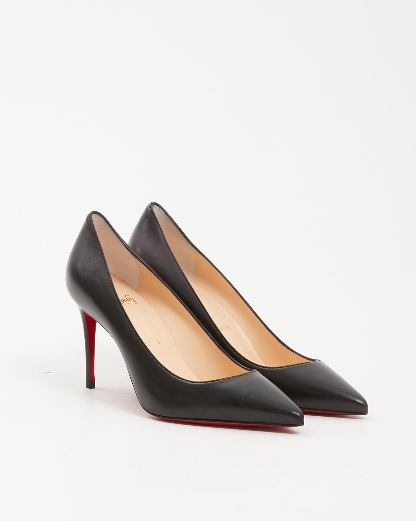 Louboutin Black Nappa Leather Kate 85 Heel - 35.5