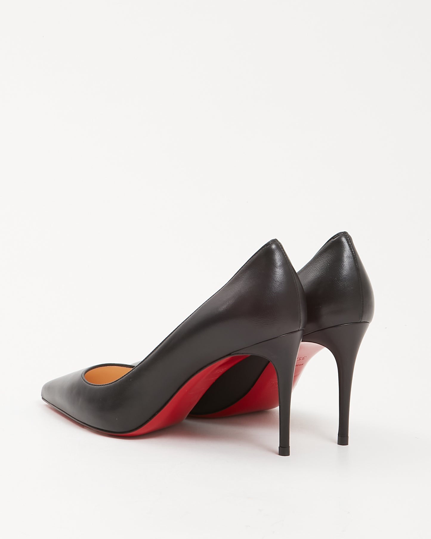 Louboutin Black Nappa Leather Kate 85 Heel - 35.5