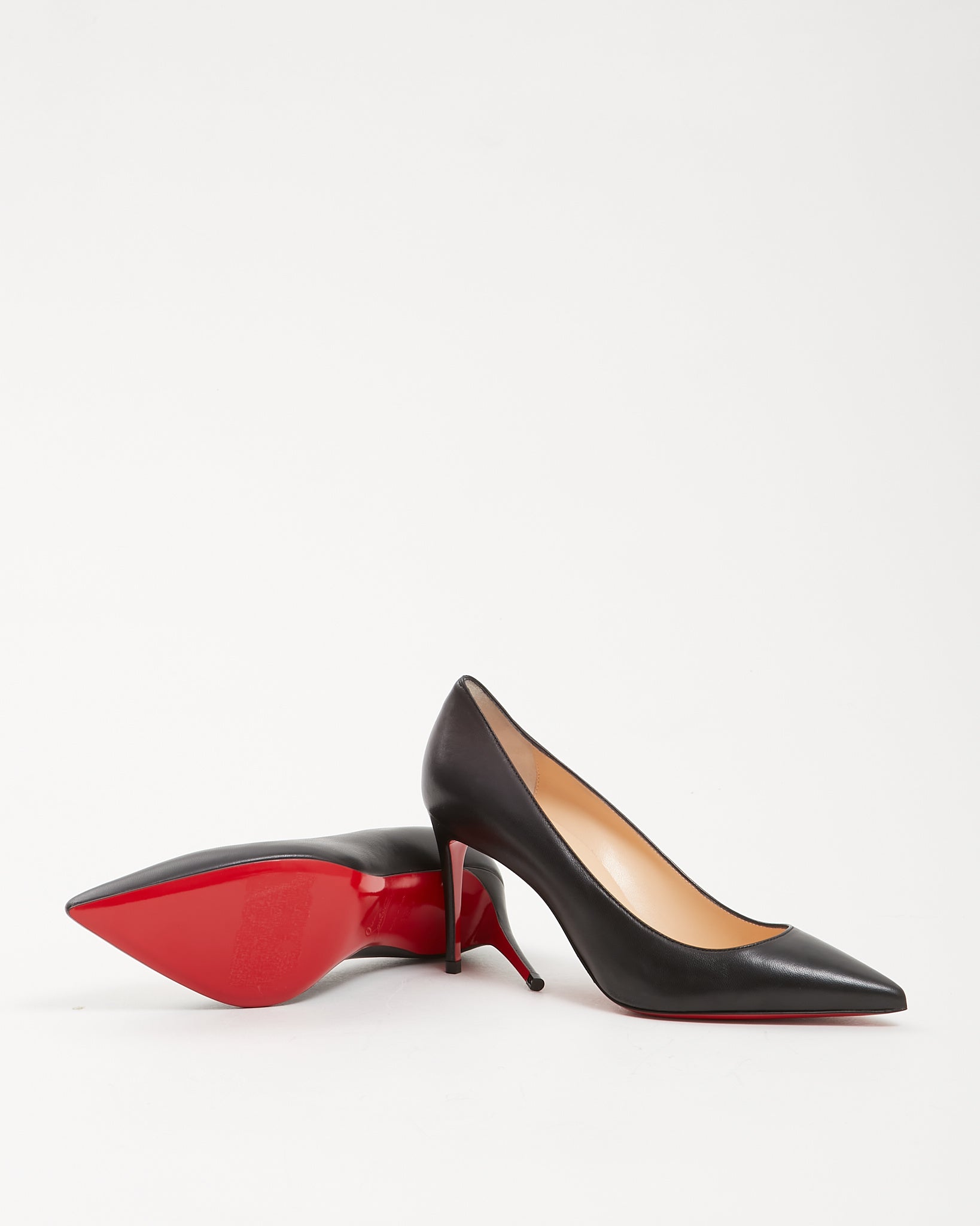 Louboutin Black Nappa Leather Kate 85 Heel - 35.5