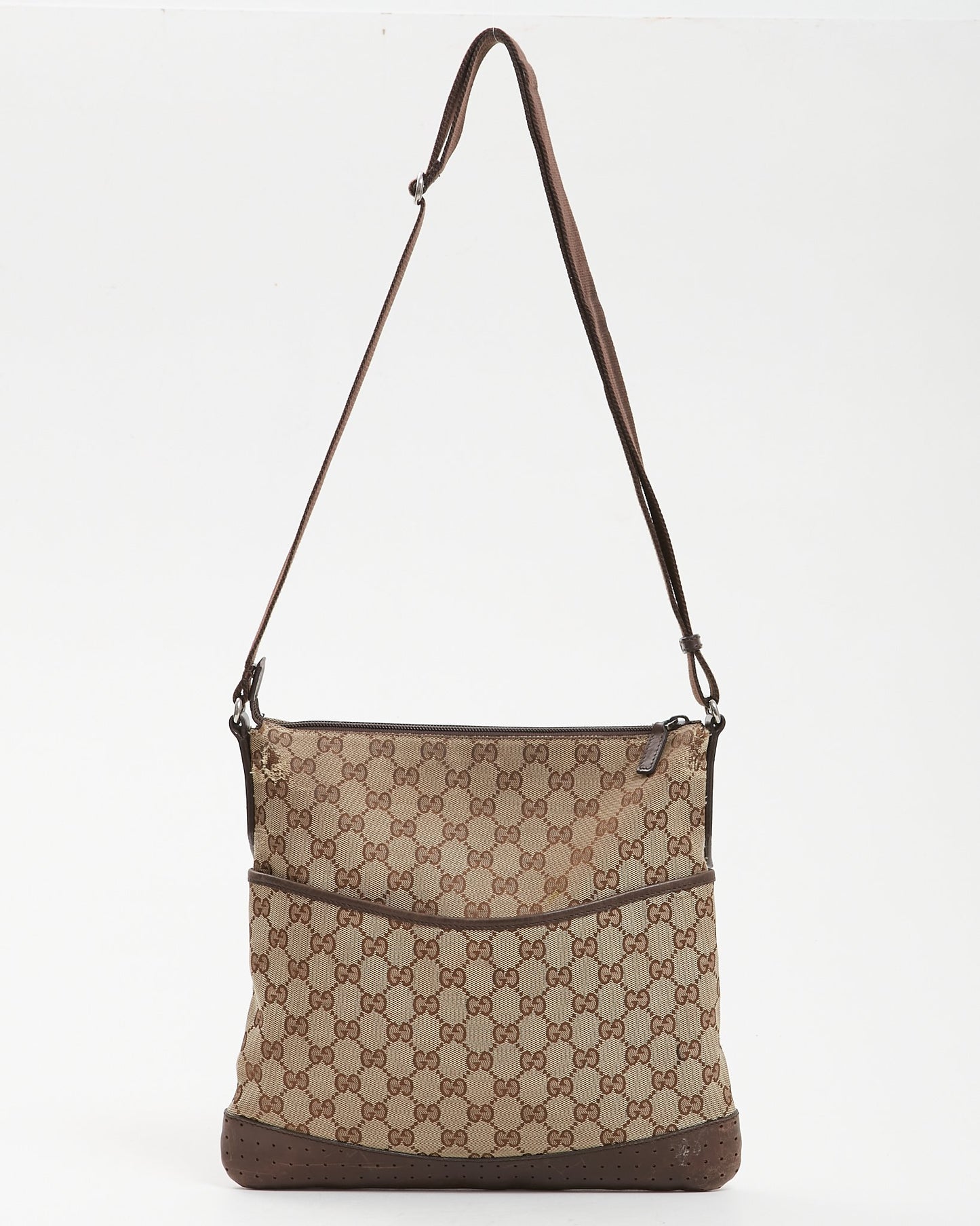 Gucci Brown GG Canvas Crossbody Bag